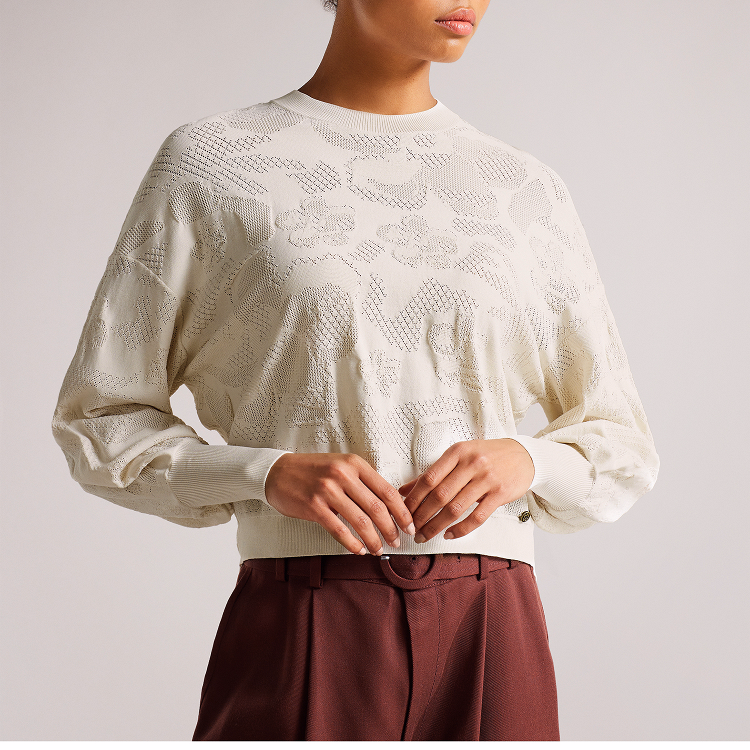 Aziylea Magnolia Jacquard Sweater