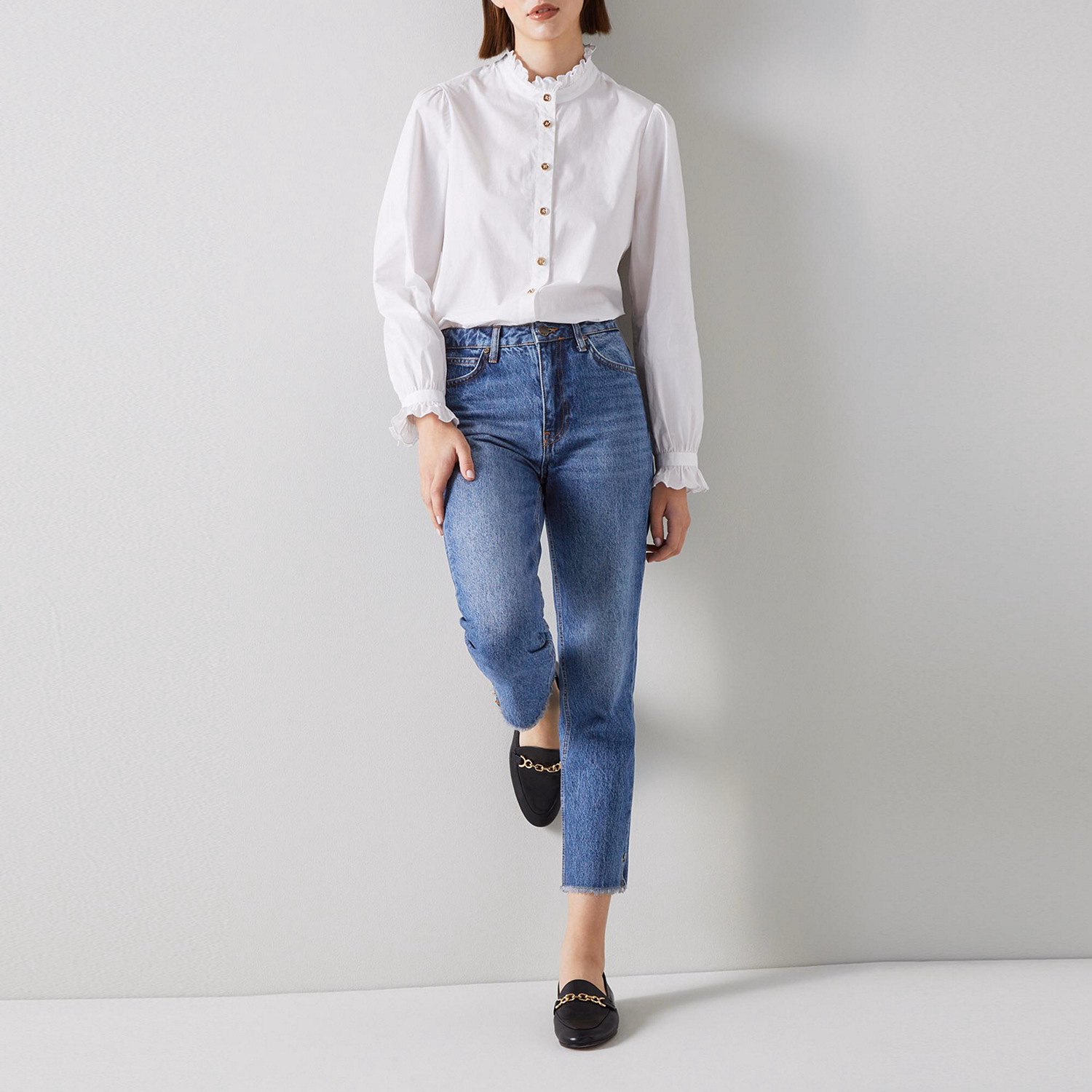 Verity Organic Cotton-Blend Cropped Jeans