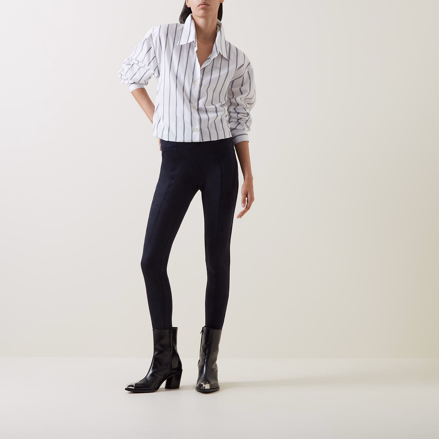 High-Rise Faux Suede Leggings