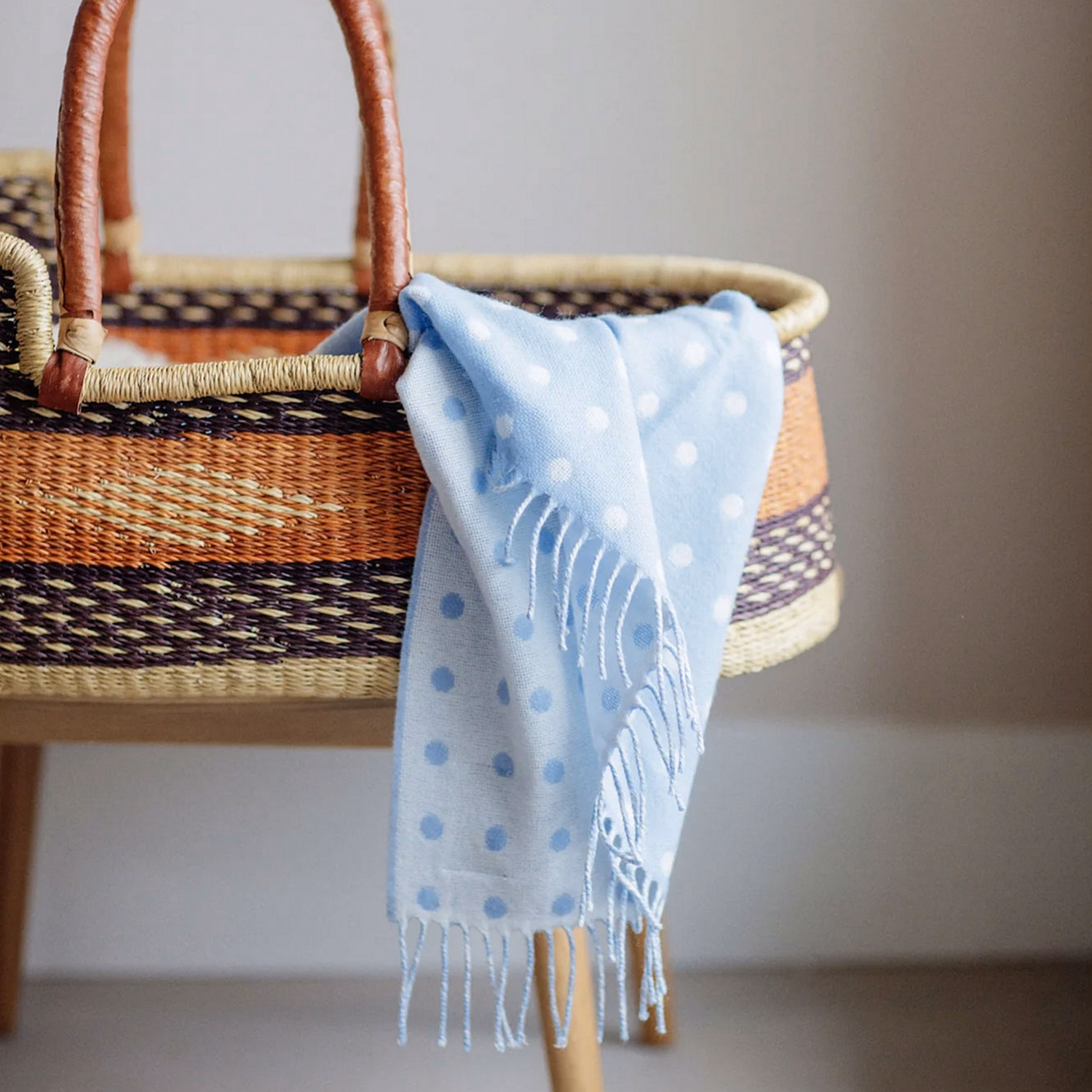 Spotted Baby Blanket Blue