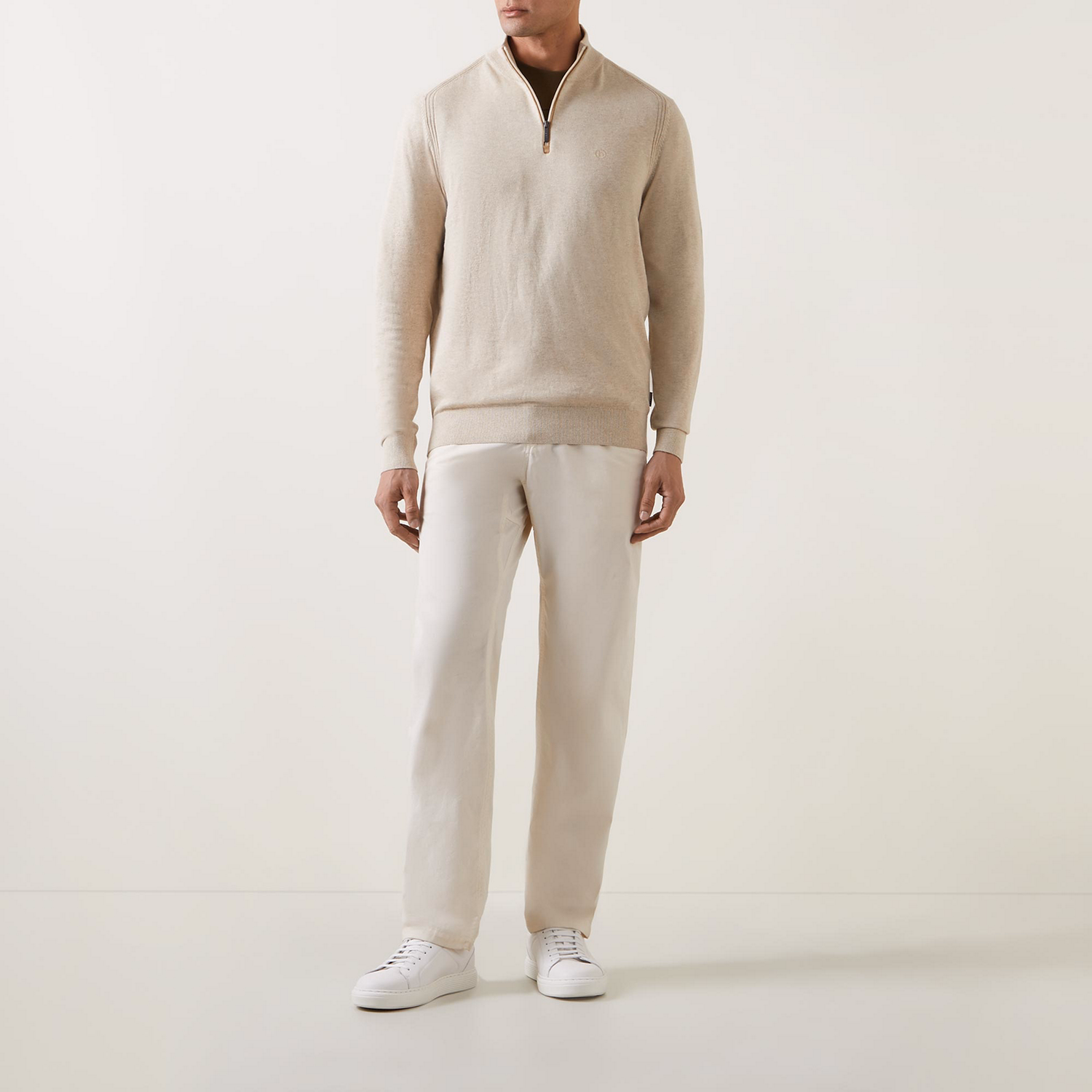 Troyer Logo Half-Zip Sweater