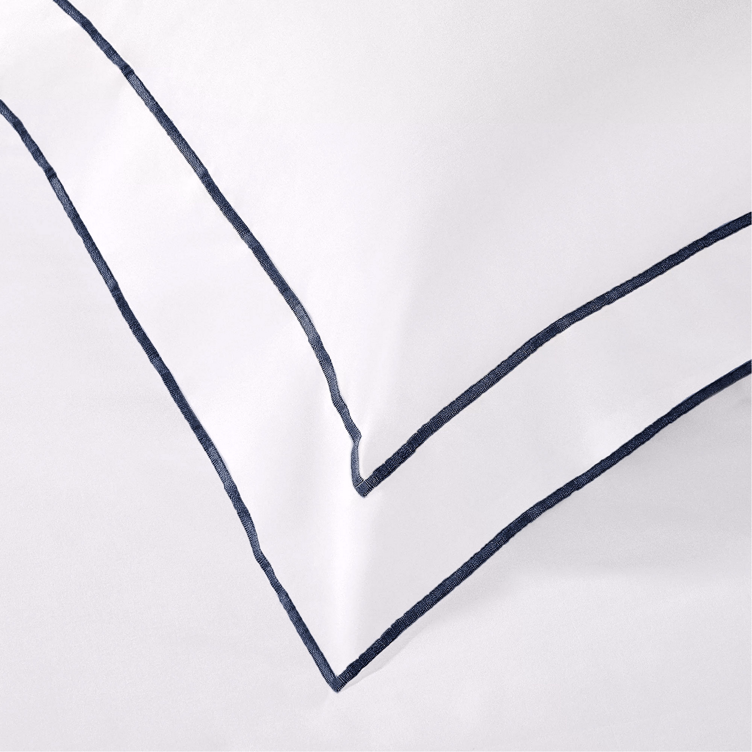 Rome Flat Sheet White-Navy