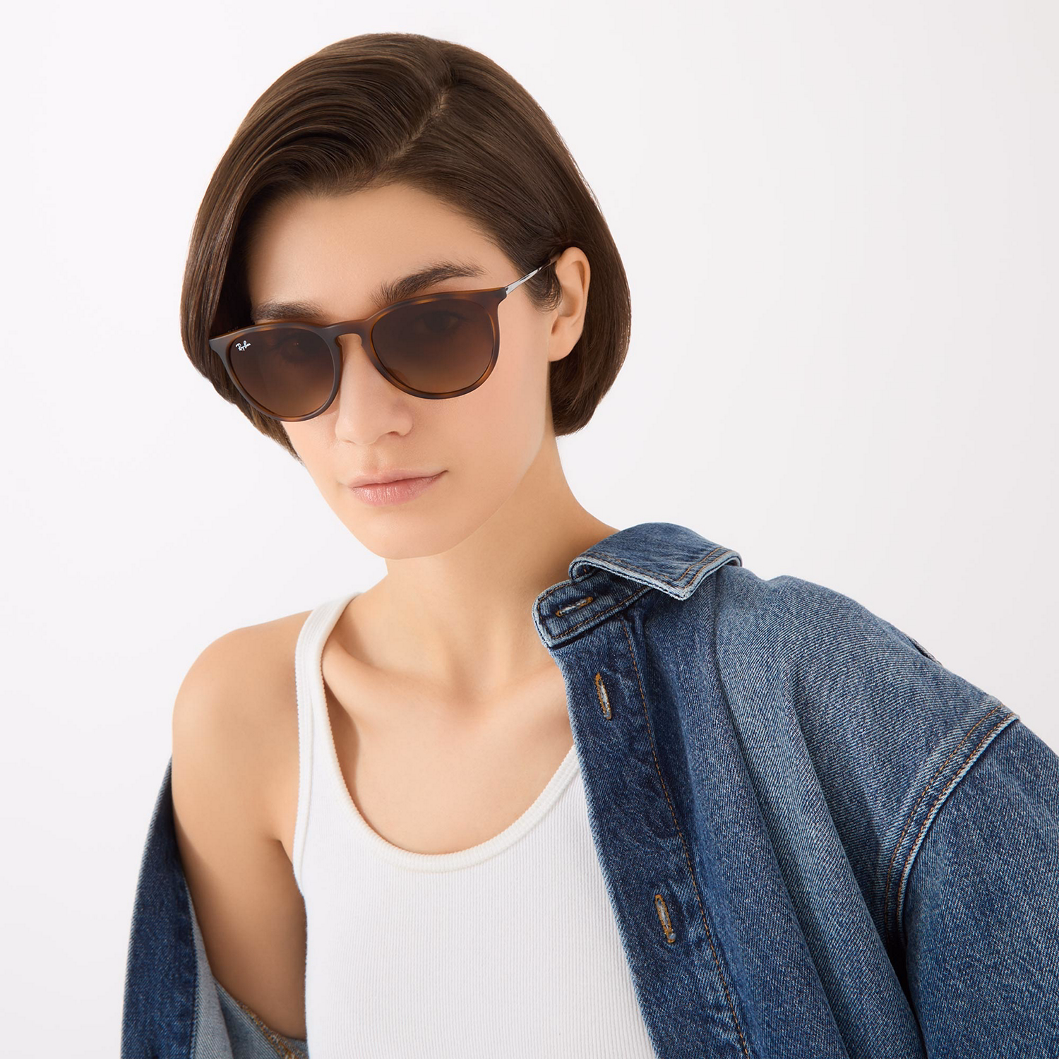 Havana Erika Pilot Patterned Sunglasses  Brown