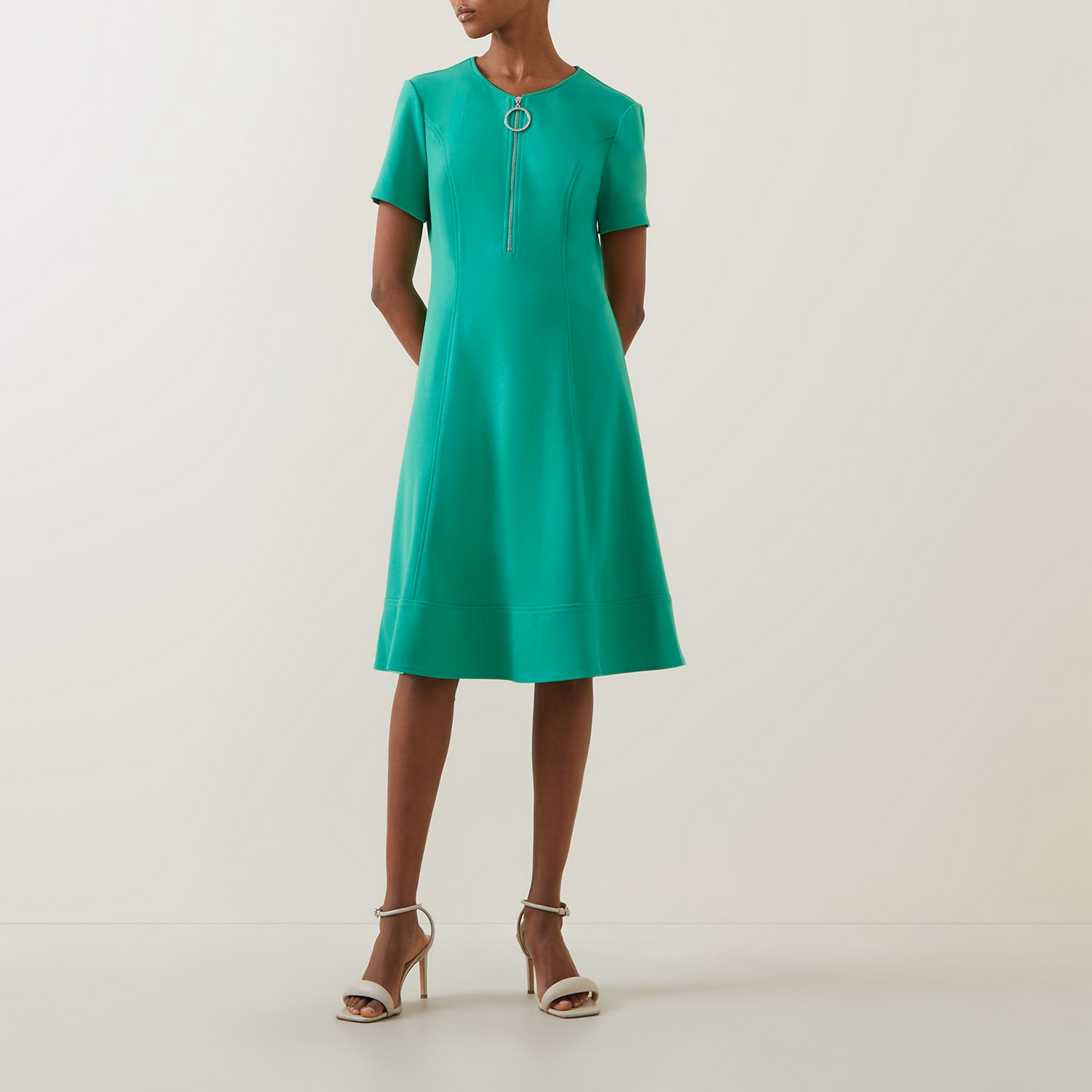 Half-Zip Shift Dress