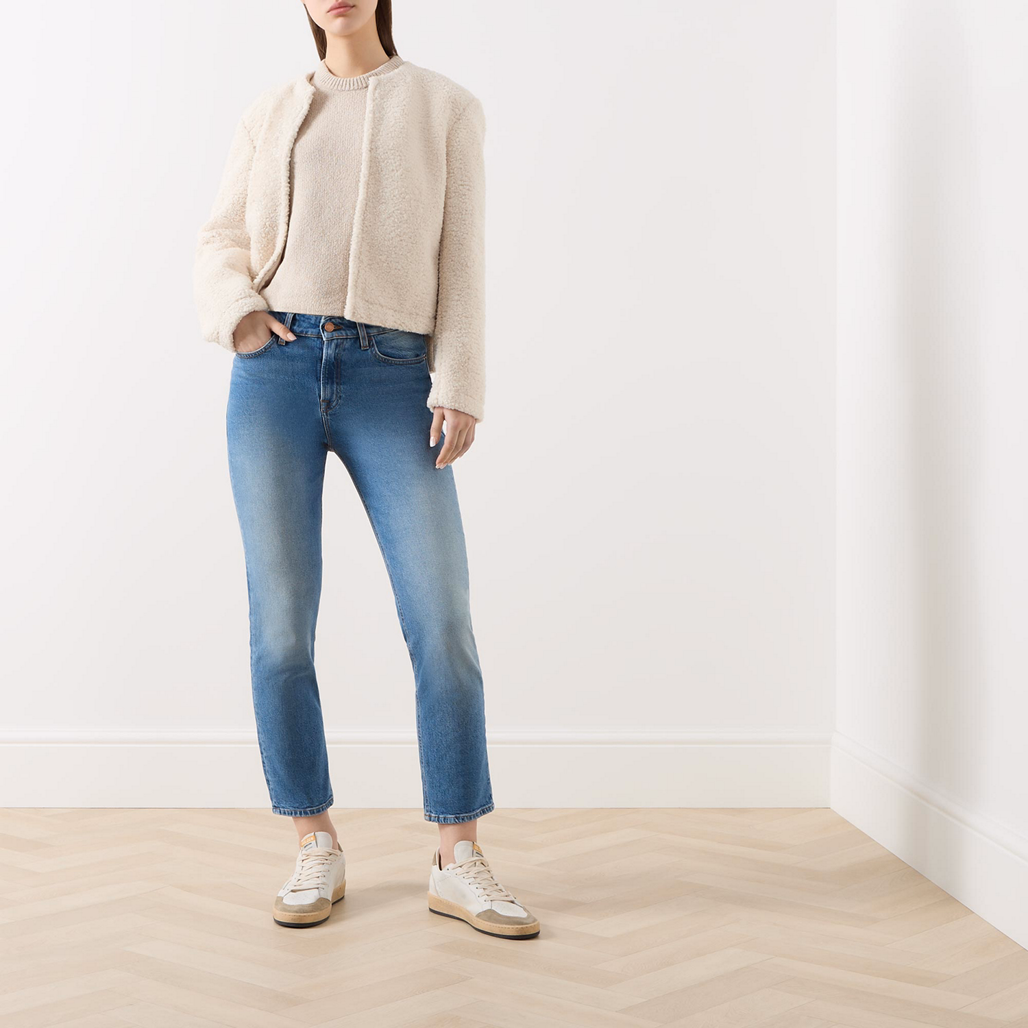 True Slim Fit Cropped Jeans
