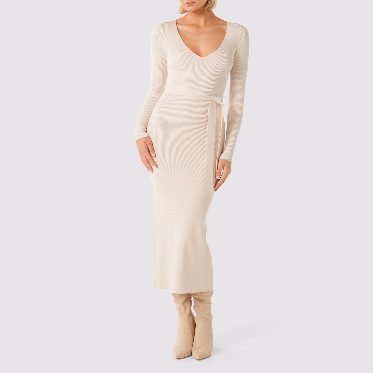 Mila Belted Knit Dress