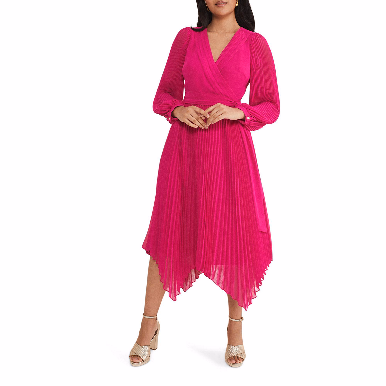 Petite Petra Pleated Wrap Dress