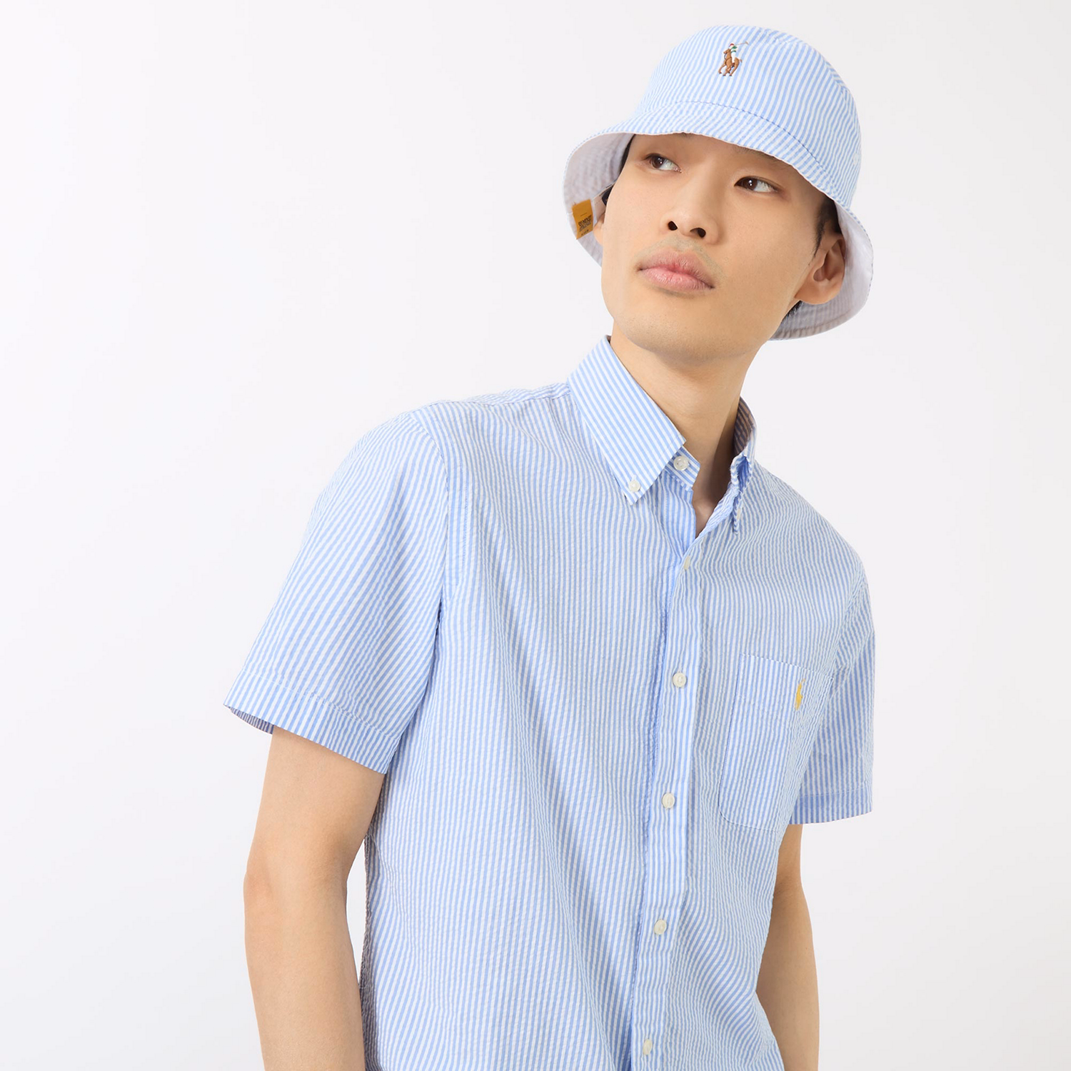 Reversible Seersucker Bucket Hat