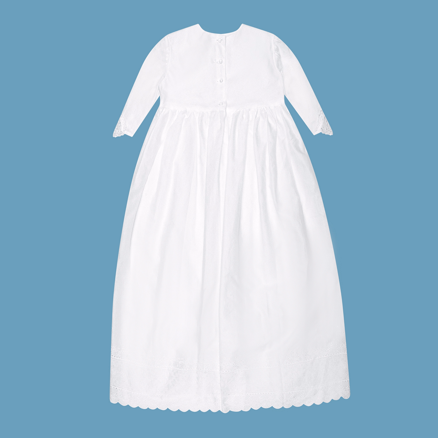 Lace Christening Gown And Bonnet