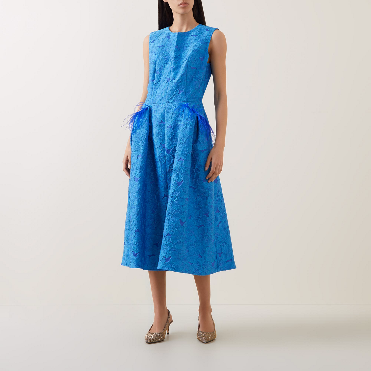 Hazel Floral Jacquard Dress