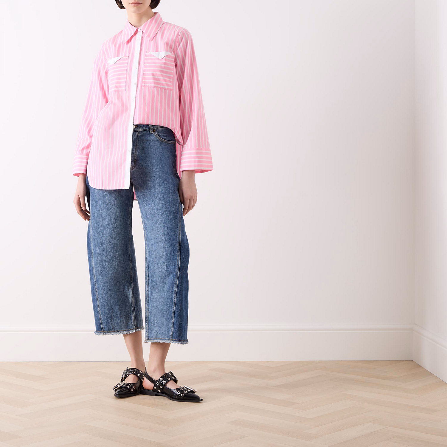 Majse Pocket-Detail Striped Shirt
