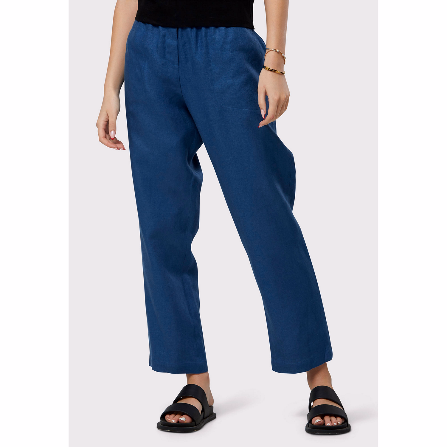 Vanessa High-Rise Linen Trousers