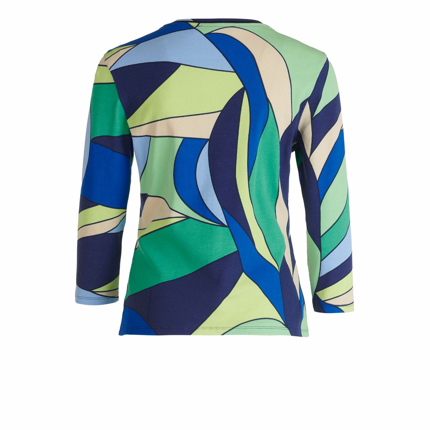 Ribbed Printed Zip-Through Jacket