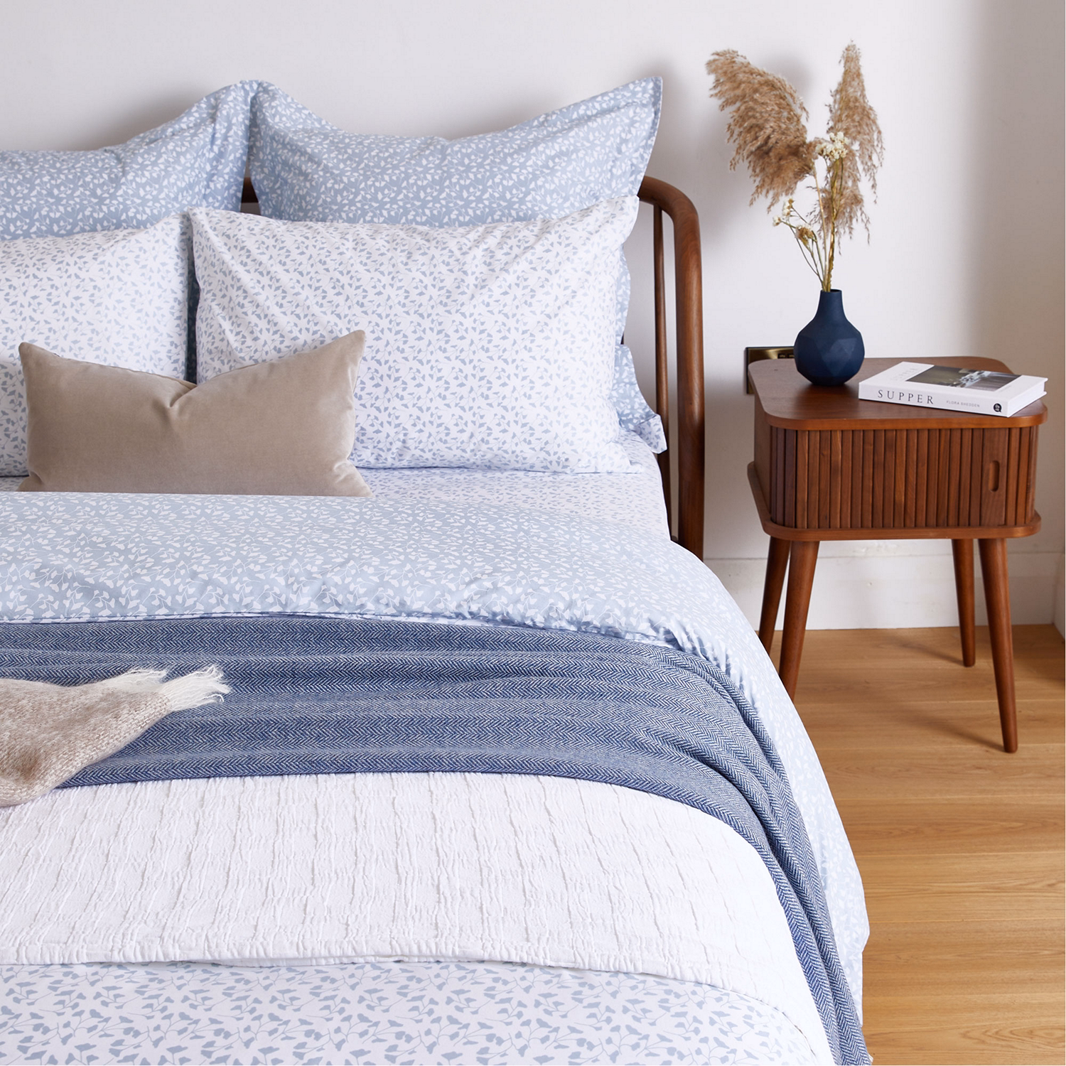 300 Thread Count Blue Petal Duvet Set