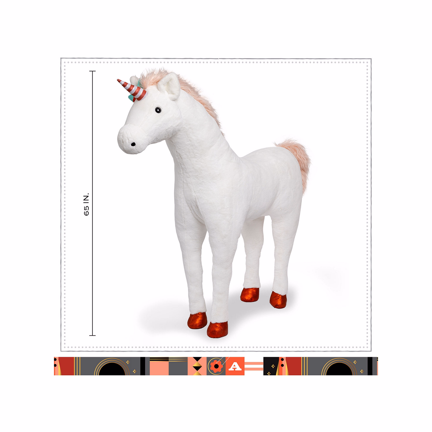 Standing 65	" Plush Unicorn