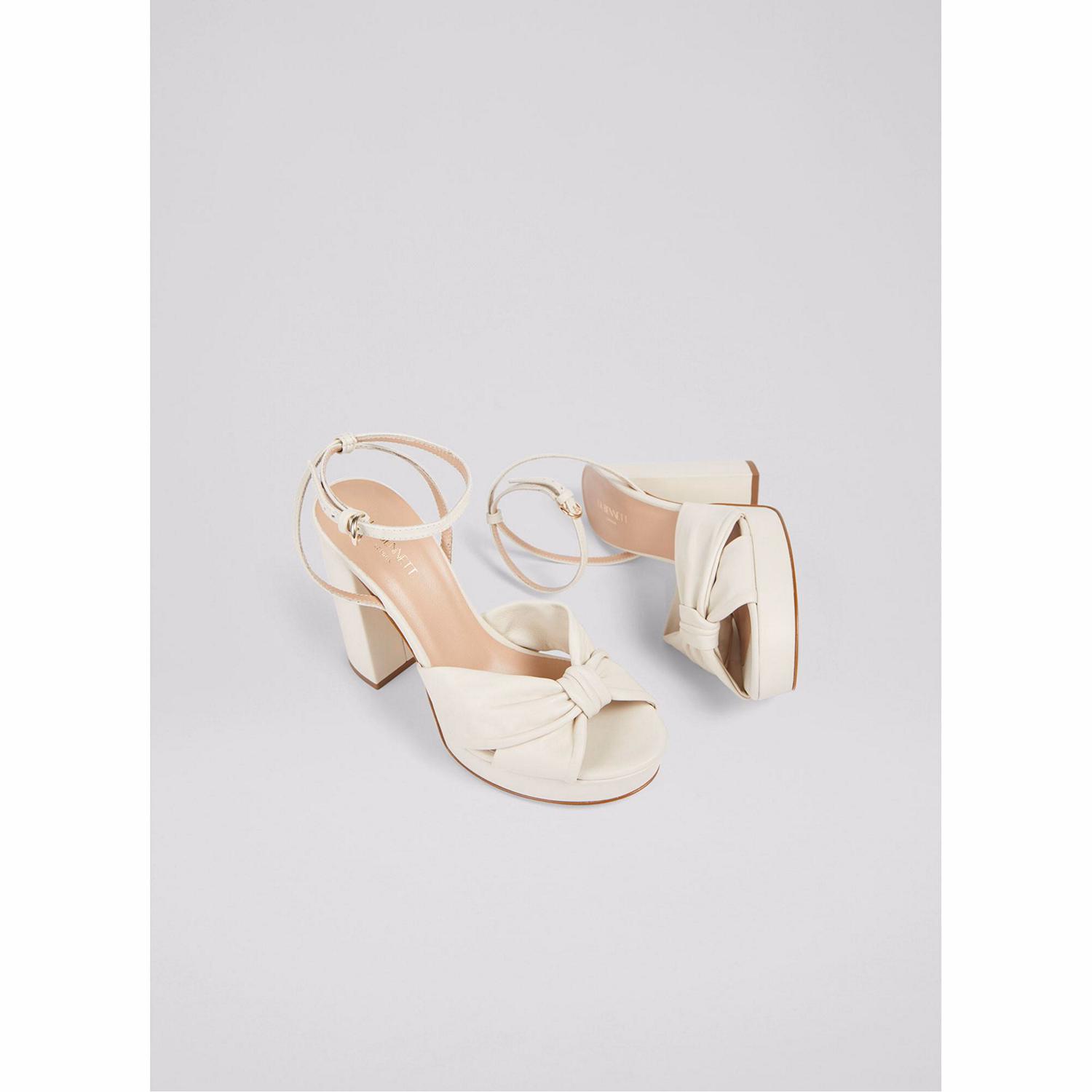 Amanda Knotted Platform Block Heels