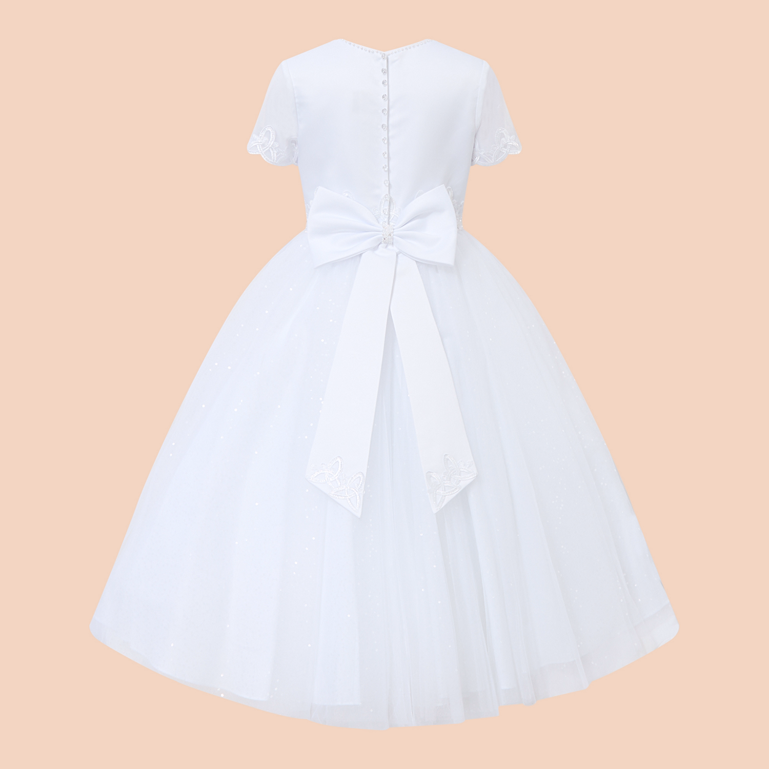 Celtic Bow-Detail Communion Dress