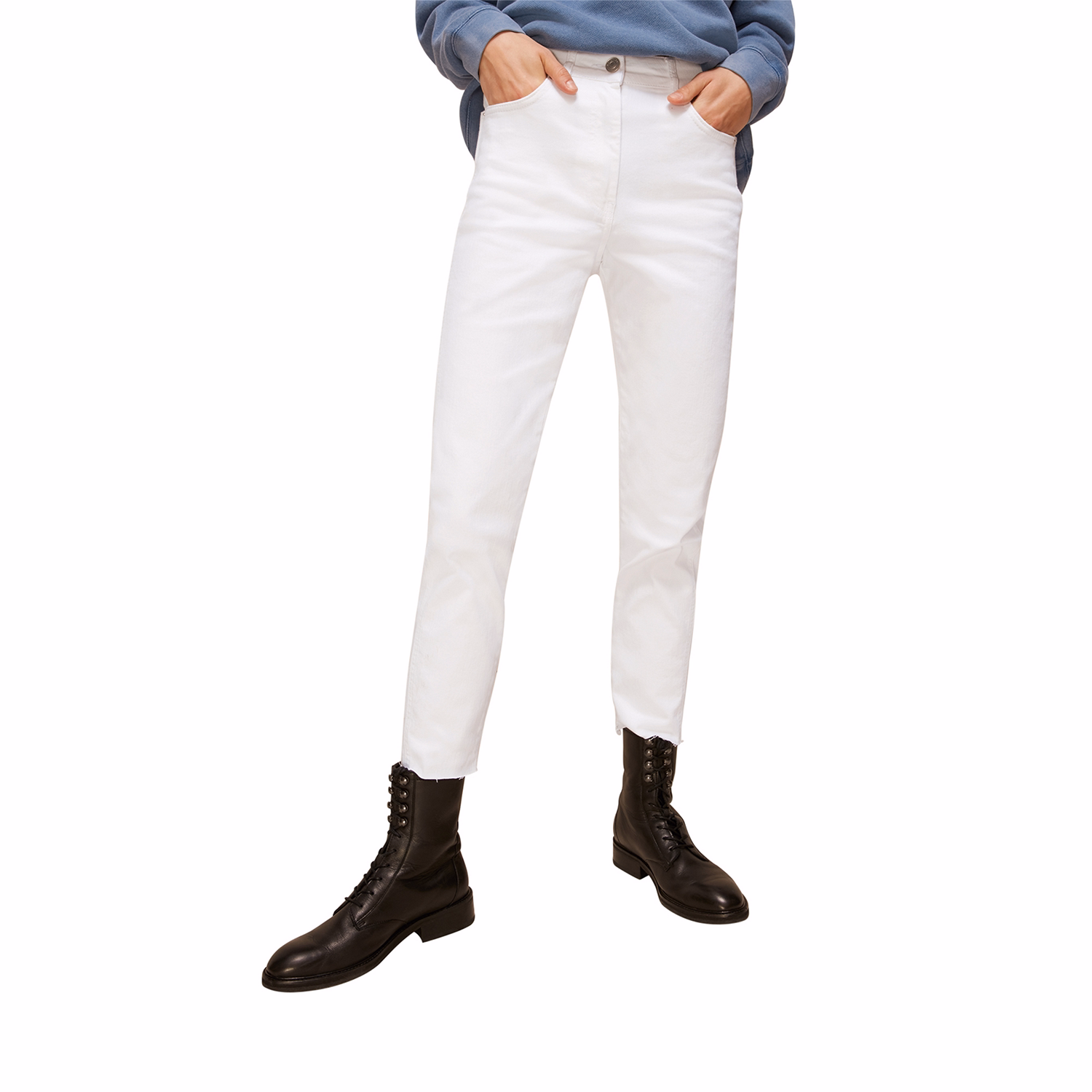 High Waist Slim Crop Jeans