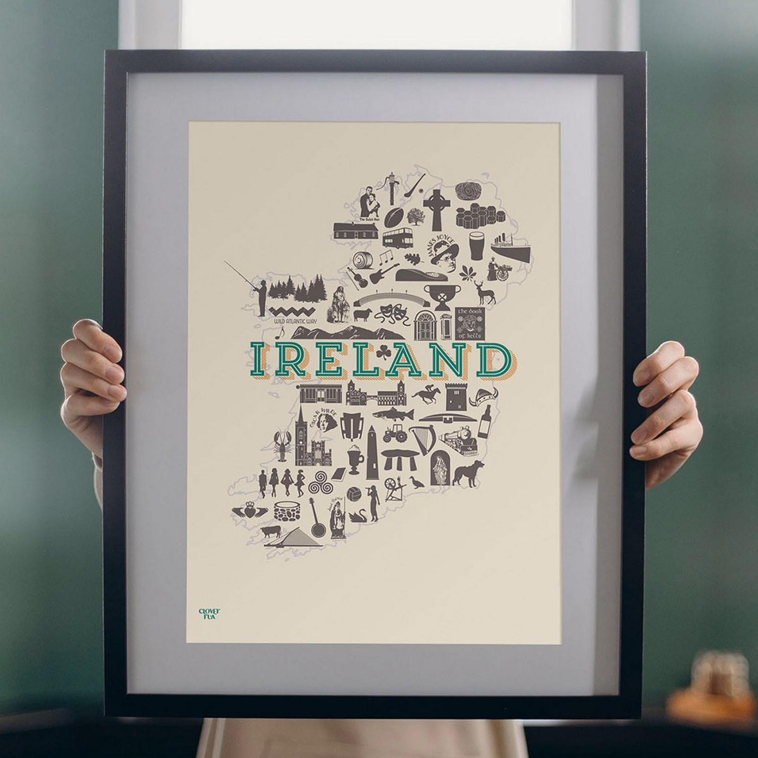 Ireland Icons A4 Print