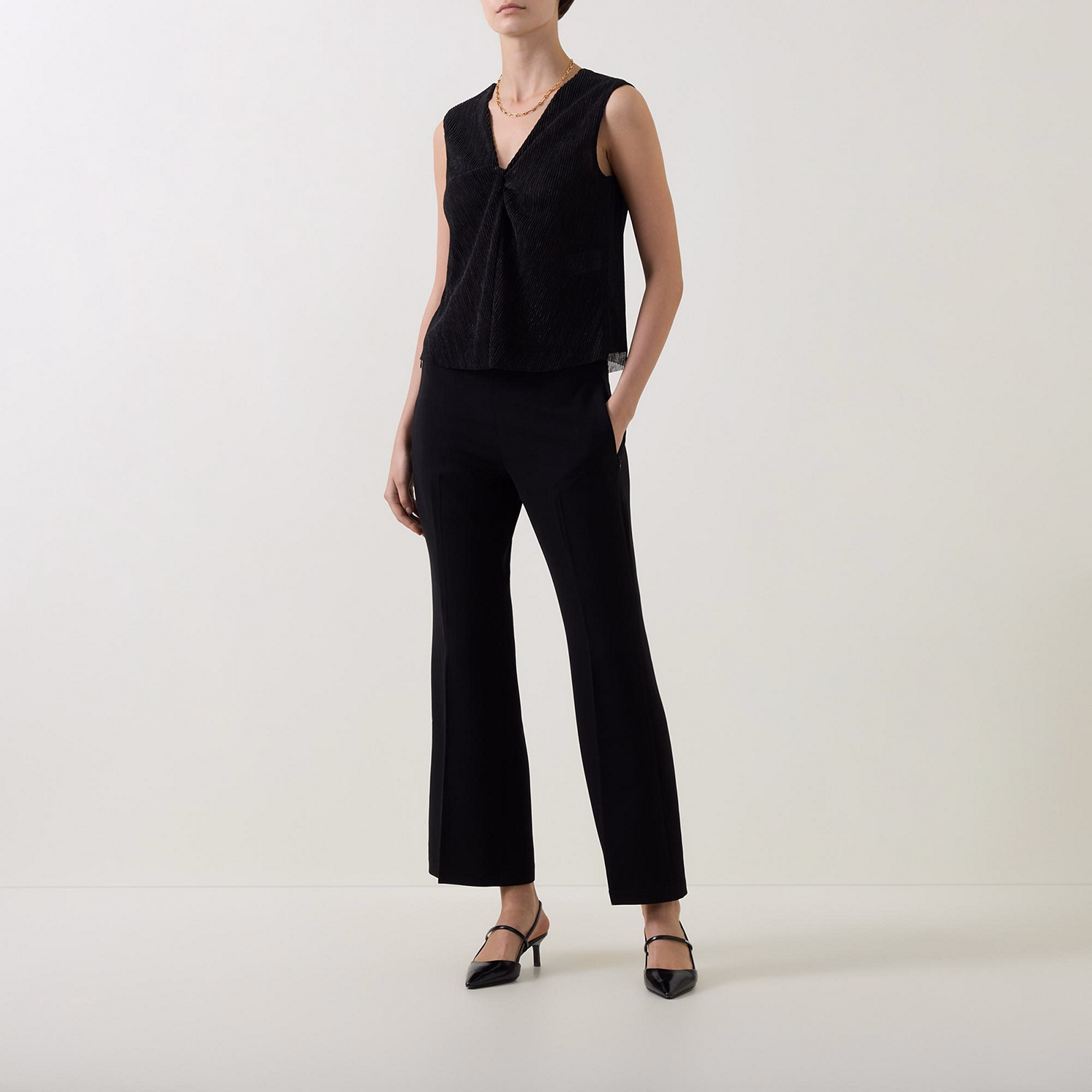 Biplissima V-Neck Blouse