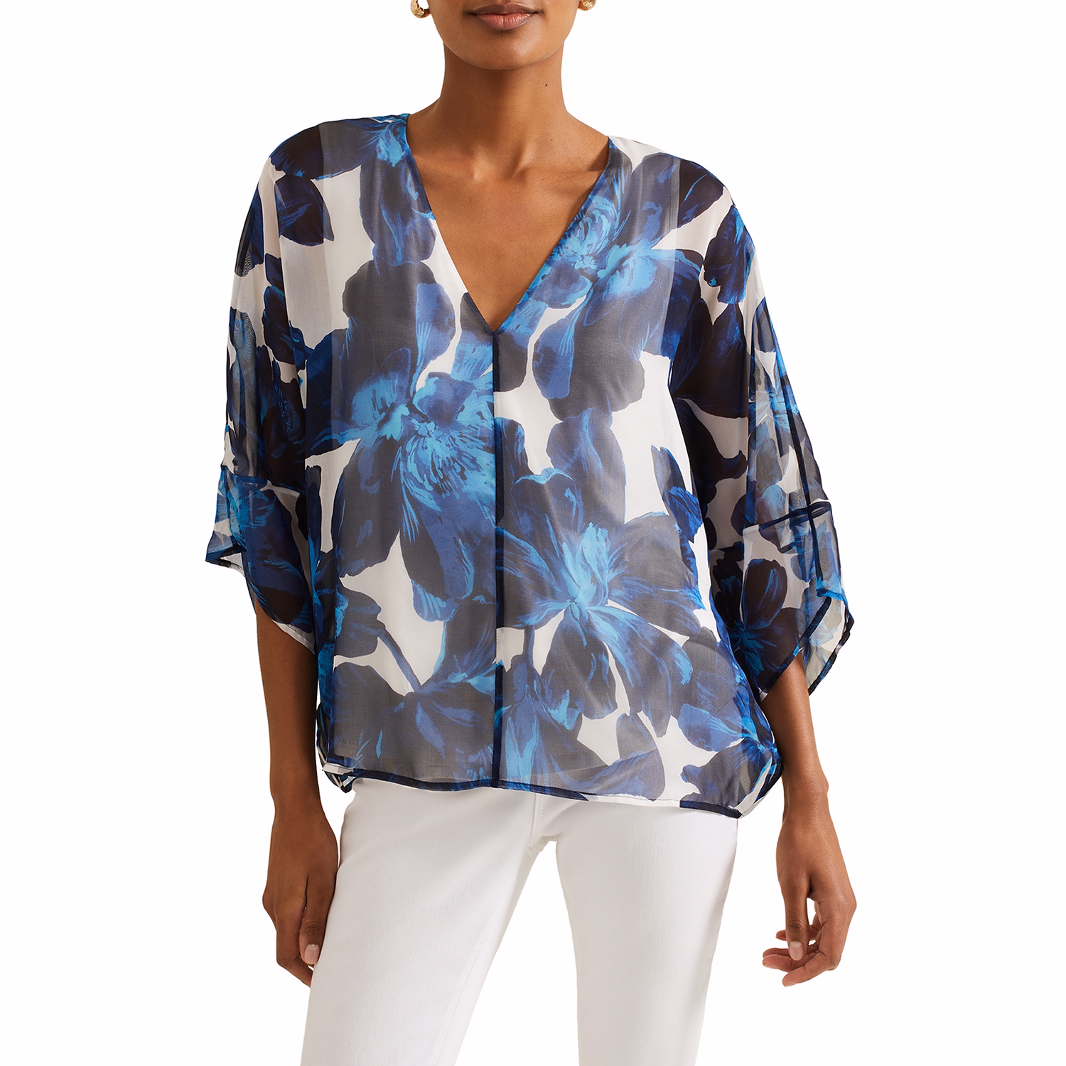 Syra Floral Silk Blouse
