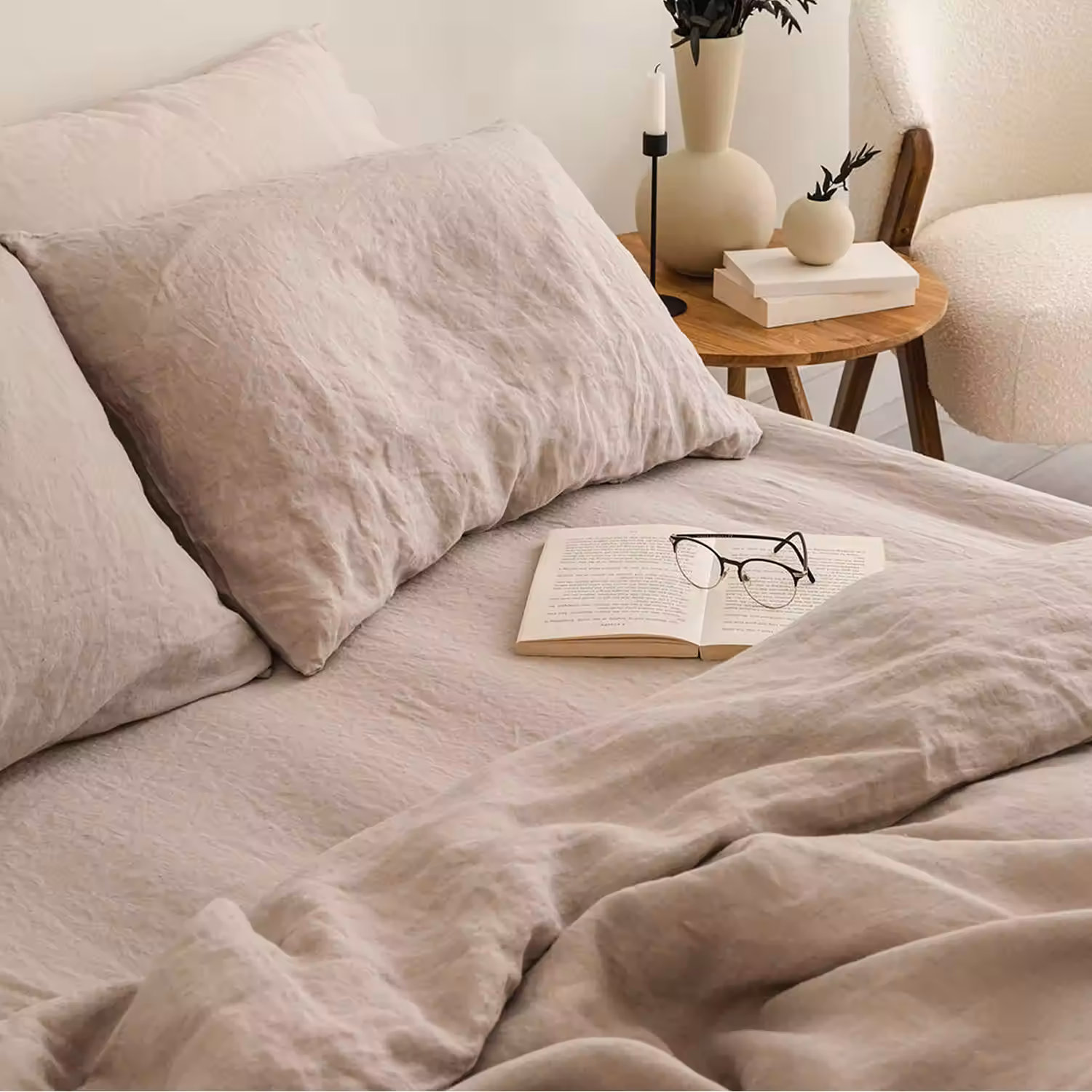 Breeze Linen Fitted Sheet Sand