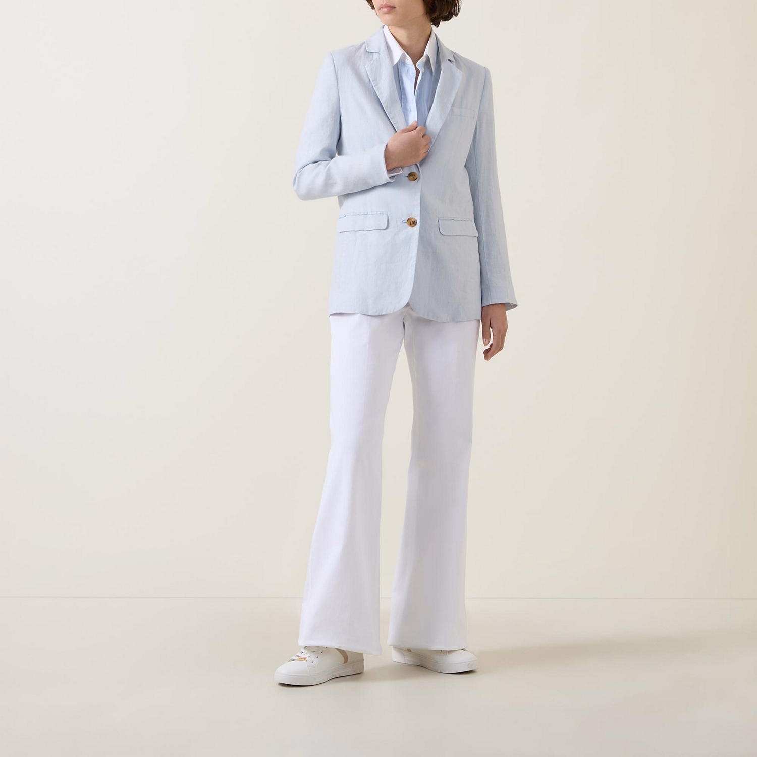 Nyan Single-Breasted Linen Blazer