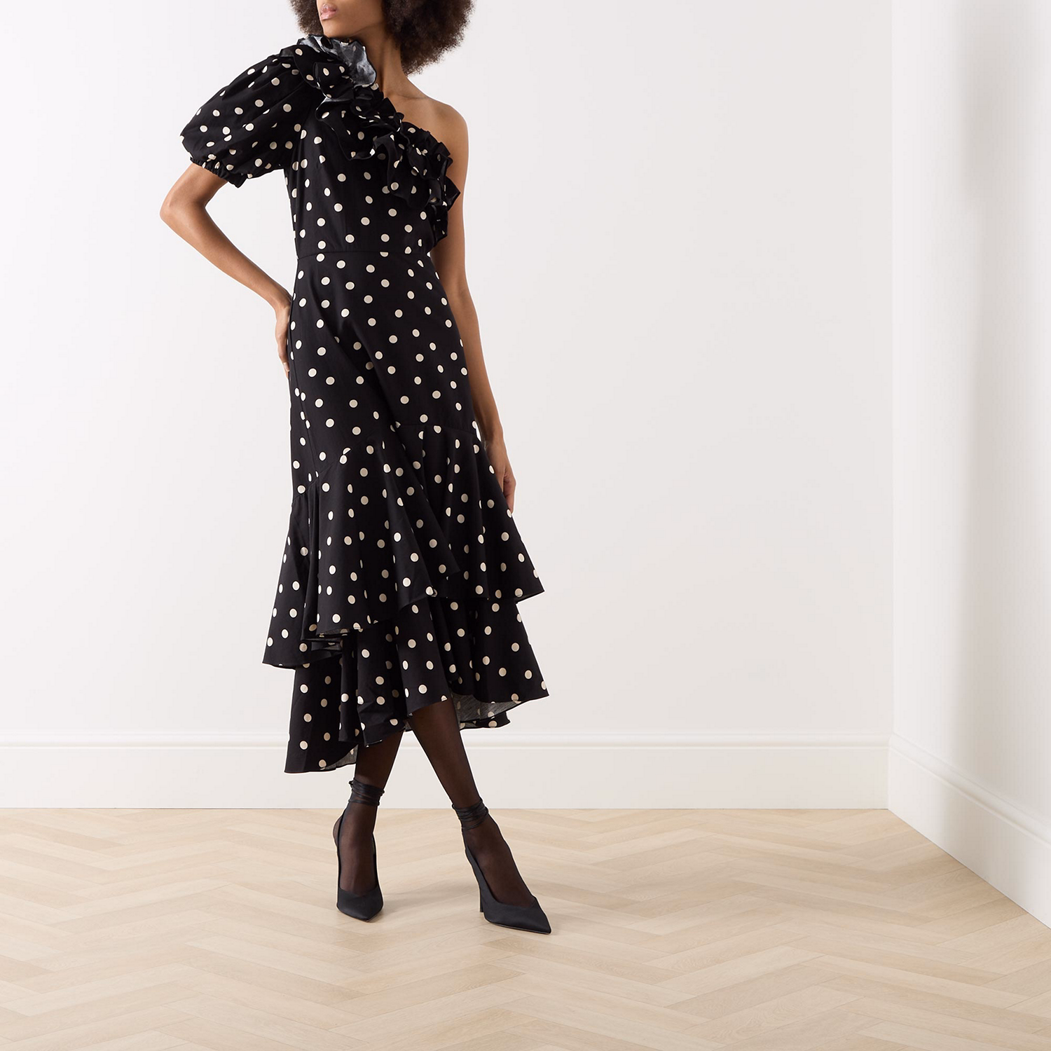 Jeanne Polka Dot Flared Dress