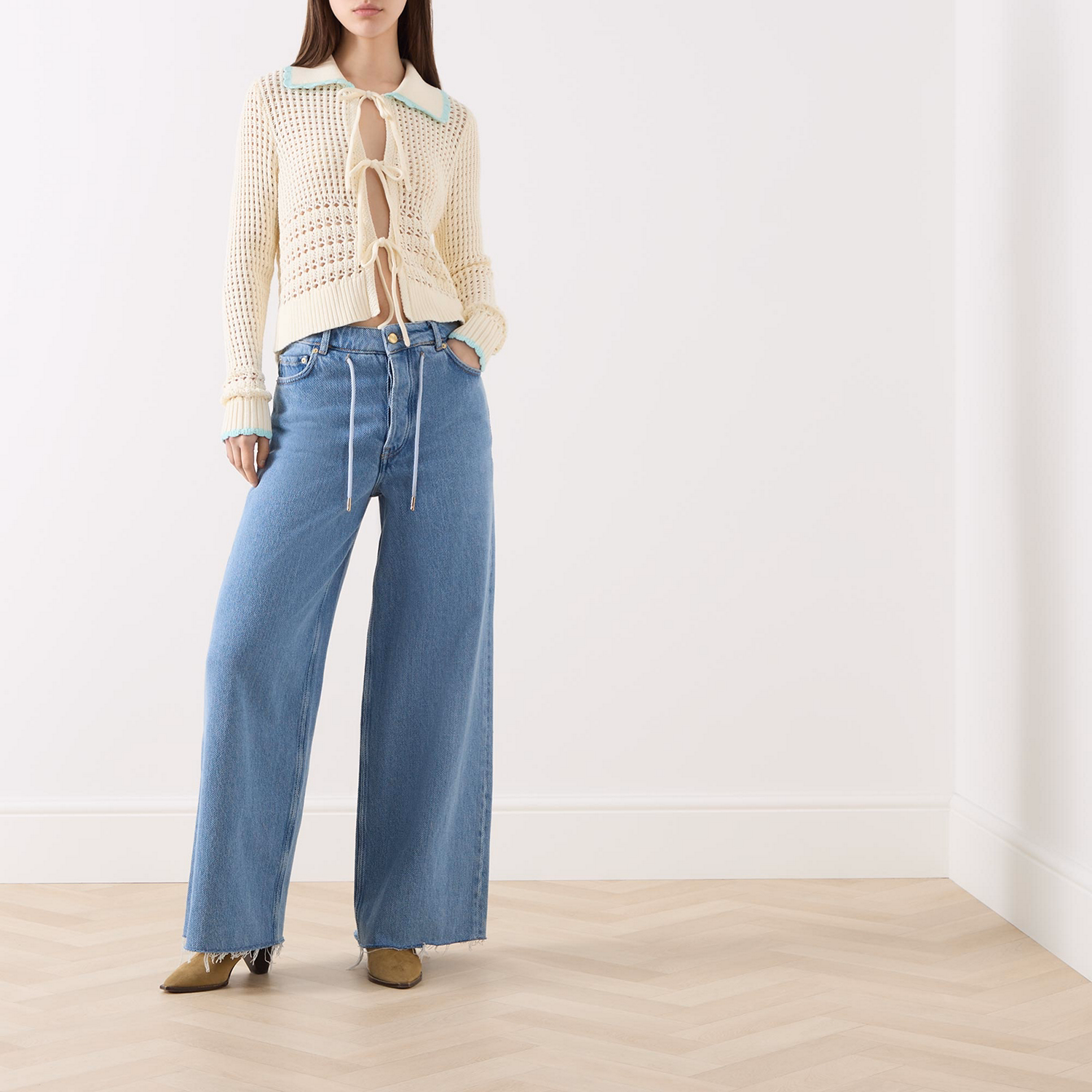 Evie Crochet Tie-Fastening Cardigan