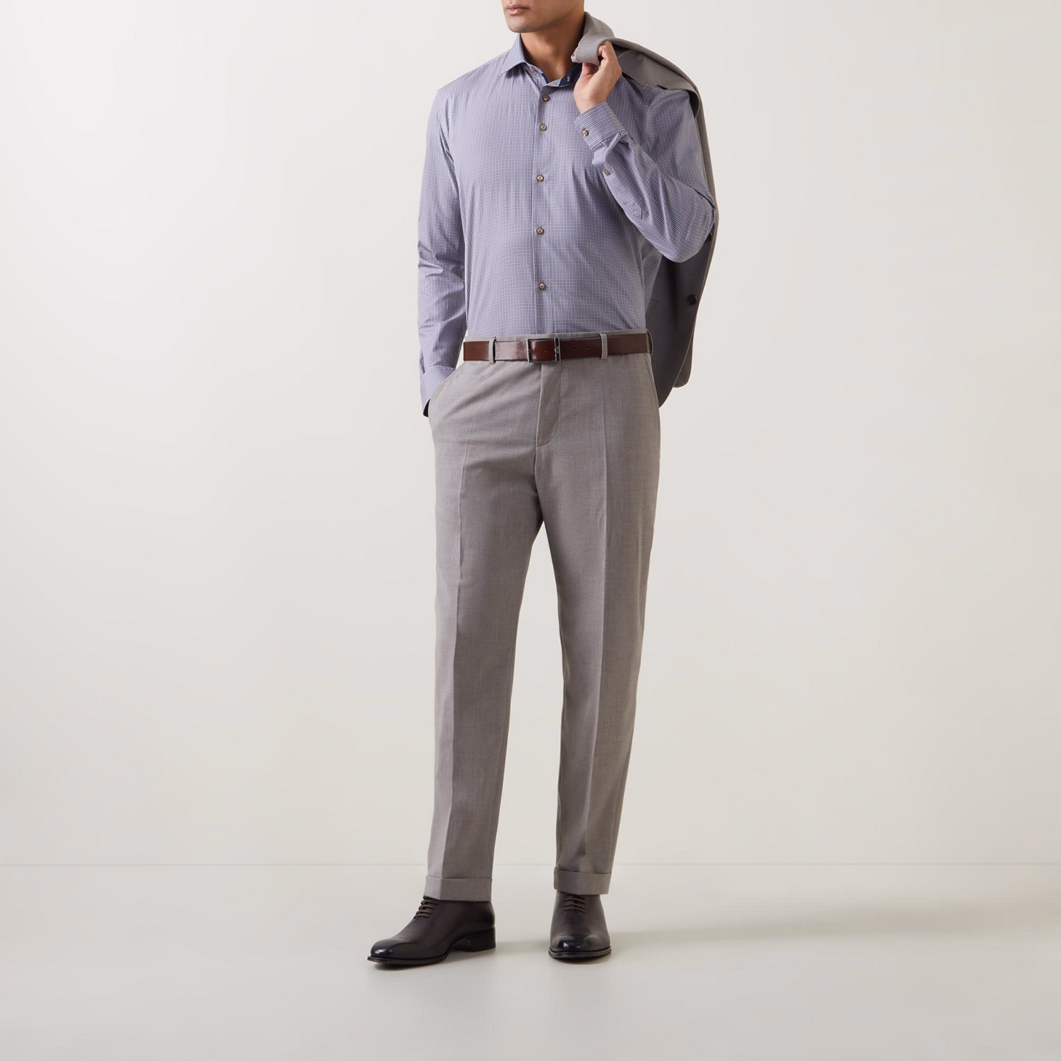 Geometric Single Cuff Formal Shirt