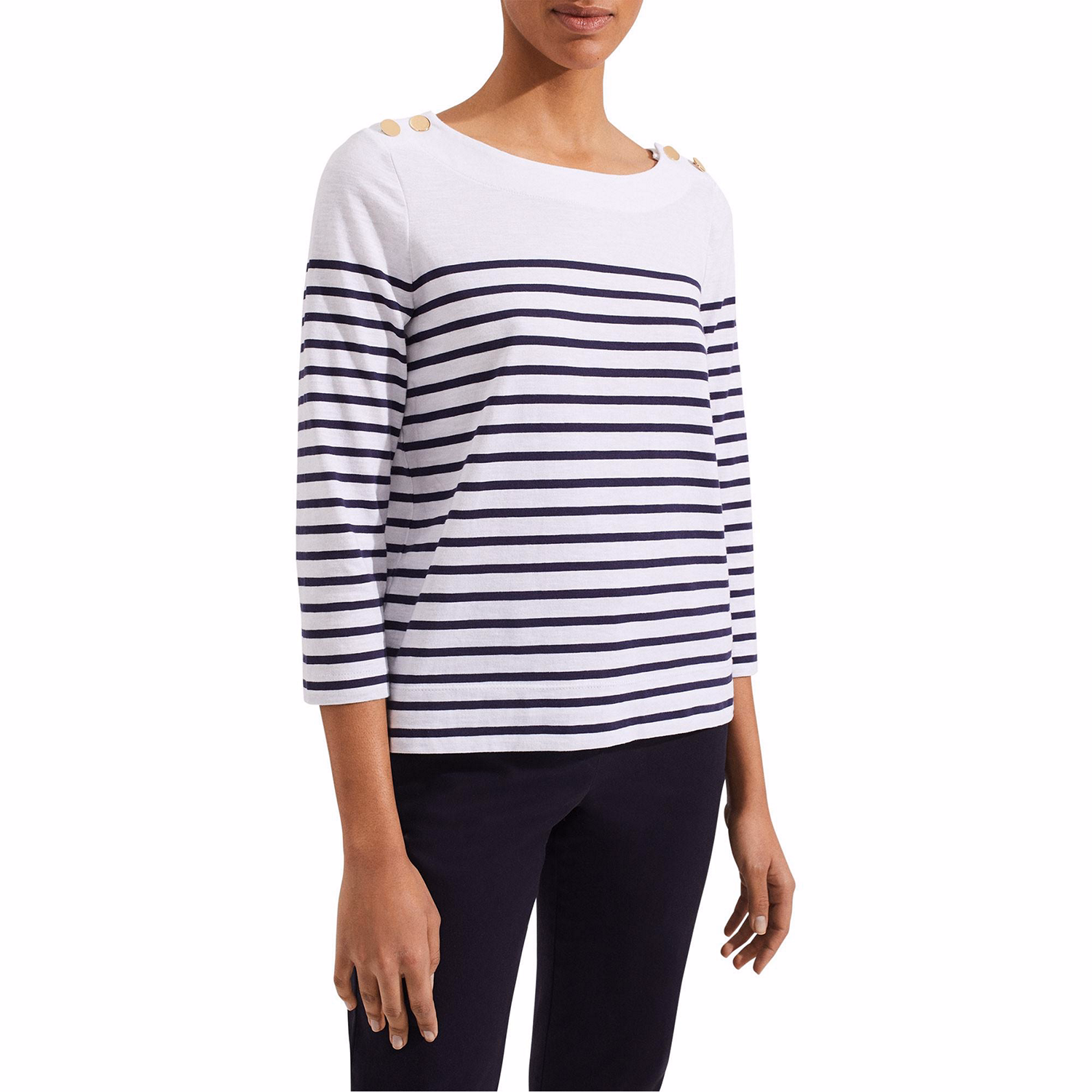 Kirsty Striped Slub Top