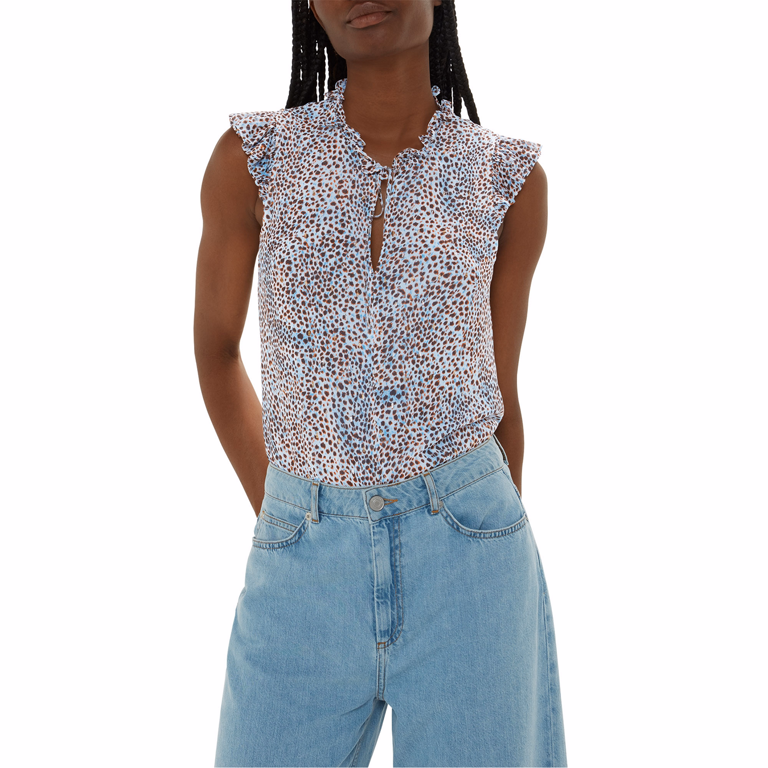 Ink Spot Frill Blouse