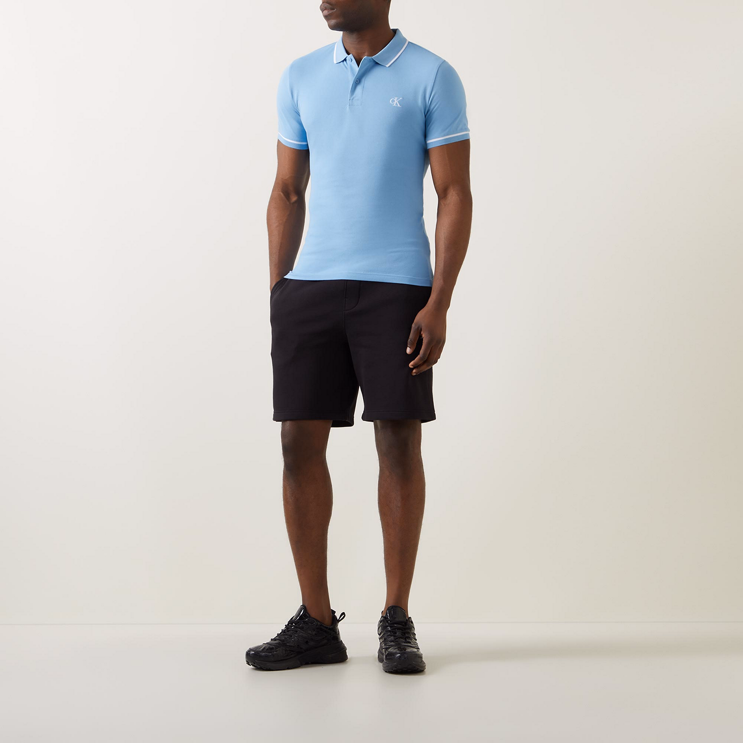 Embroidered Monogram Logo Shorts