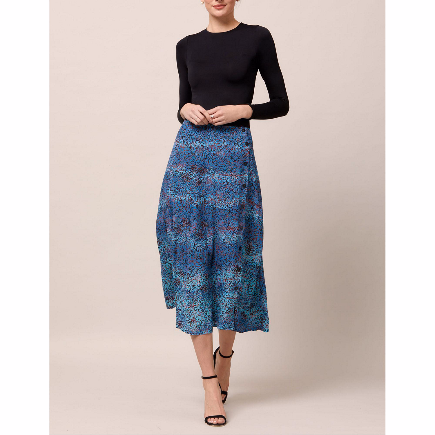 Saddie Blue Animal Print Skirt