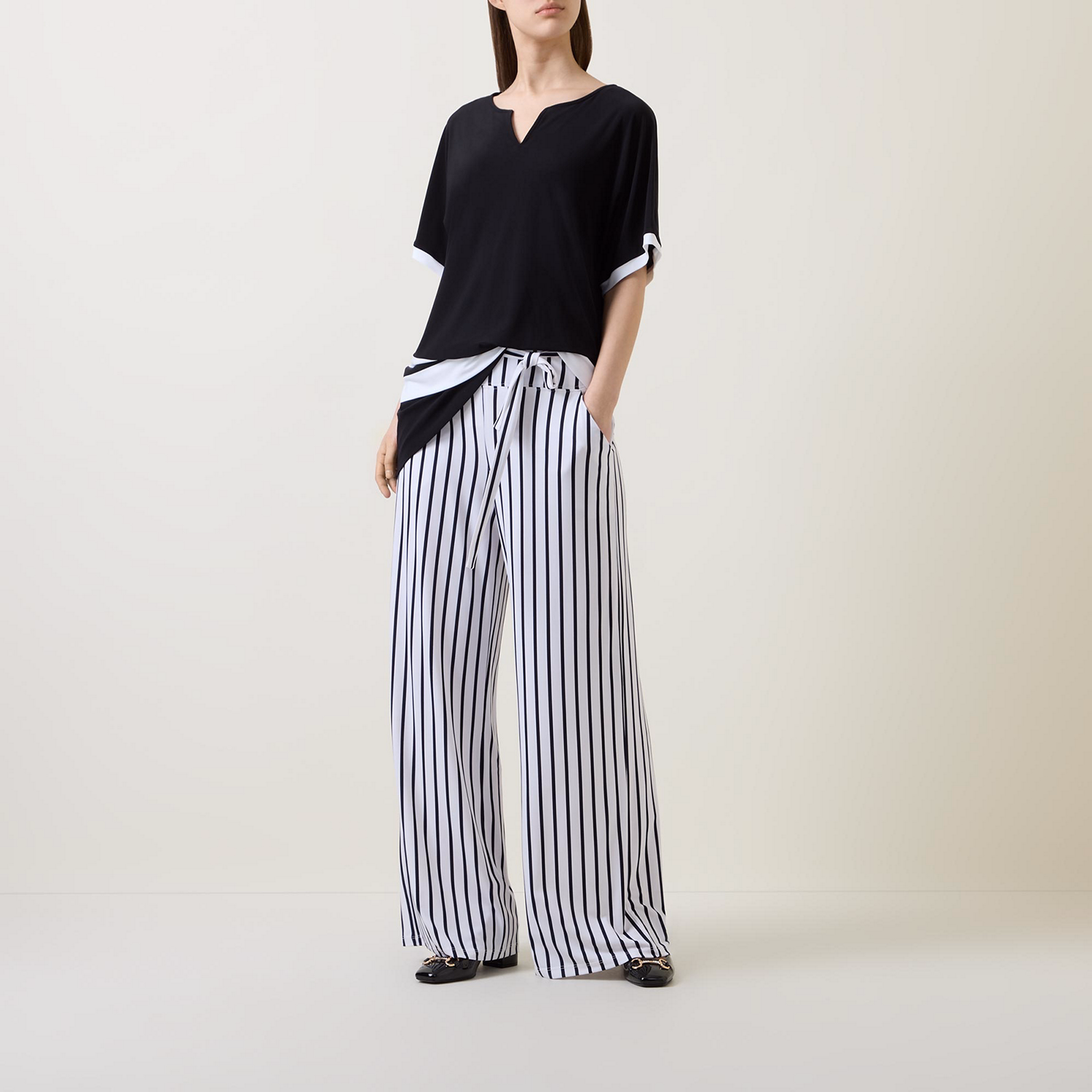 Striped Straight-Leg Trousers