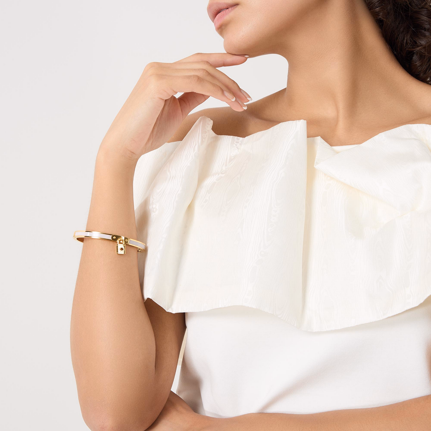 Lock And Spade Charm Bangle