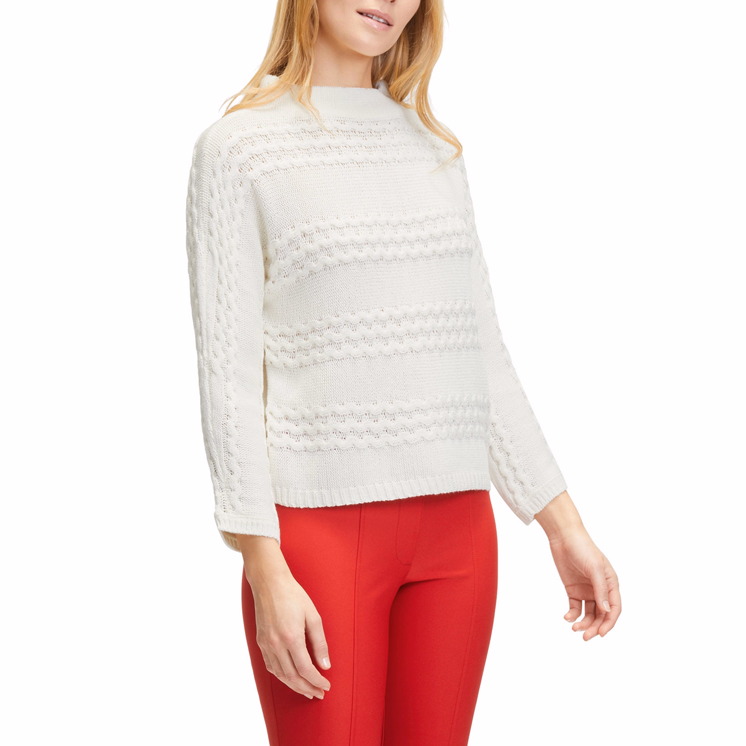 Cable Striped Sweater