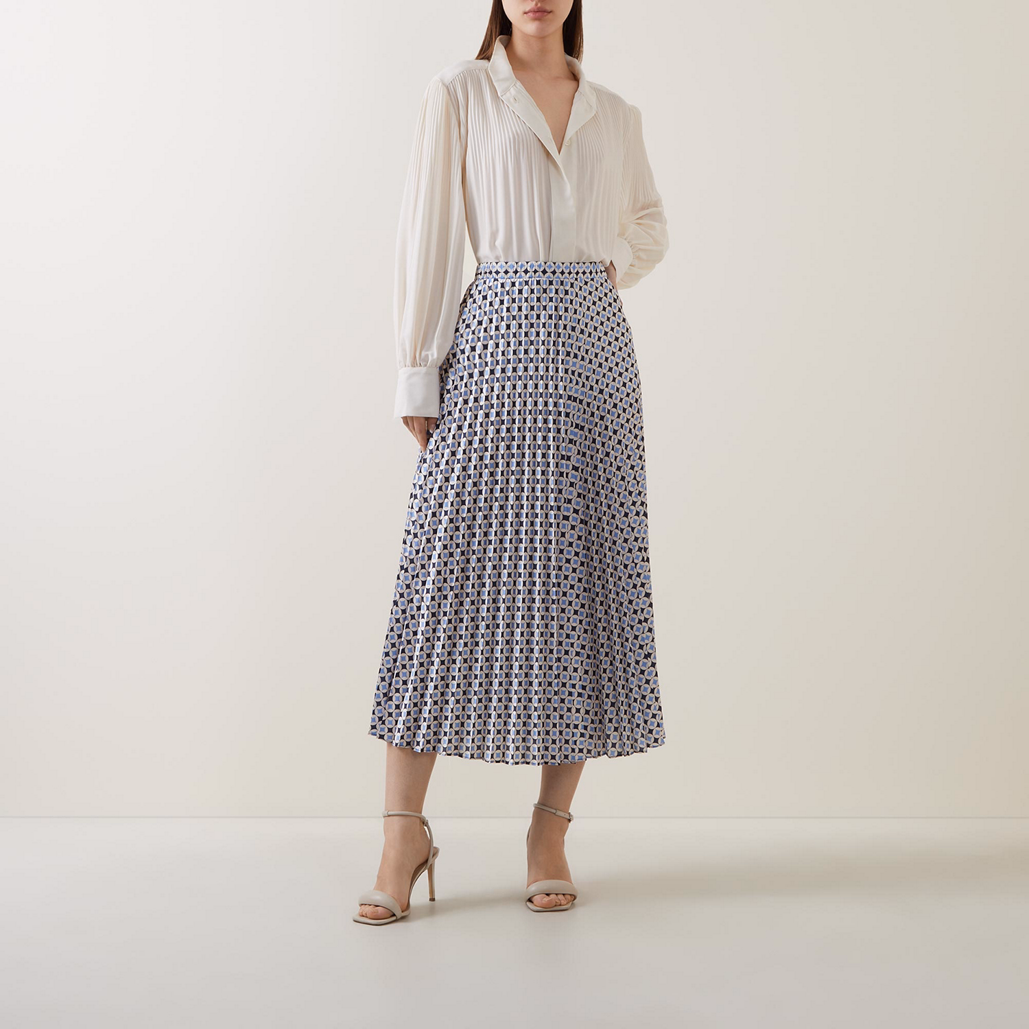 Geo Pleated Skirt