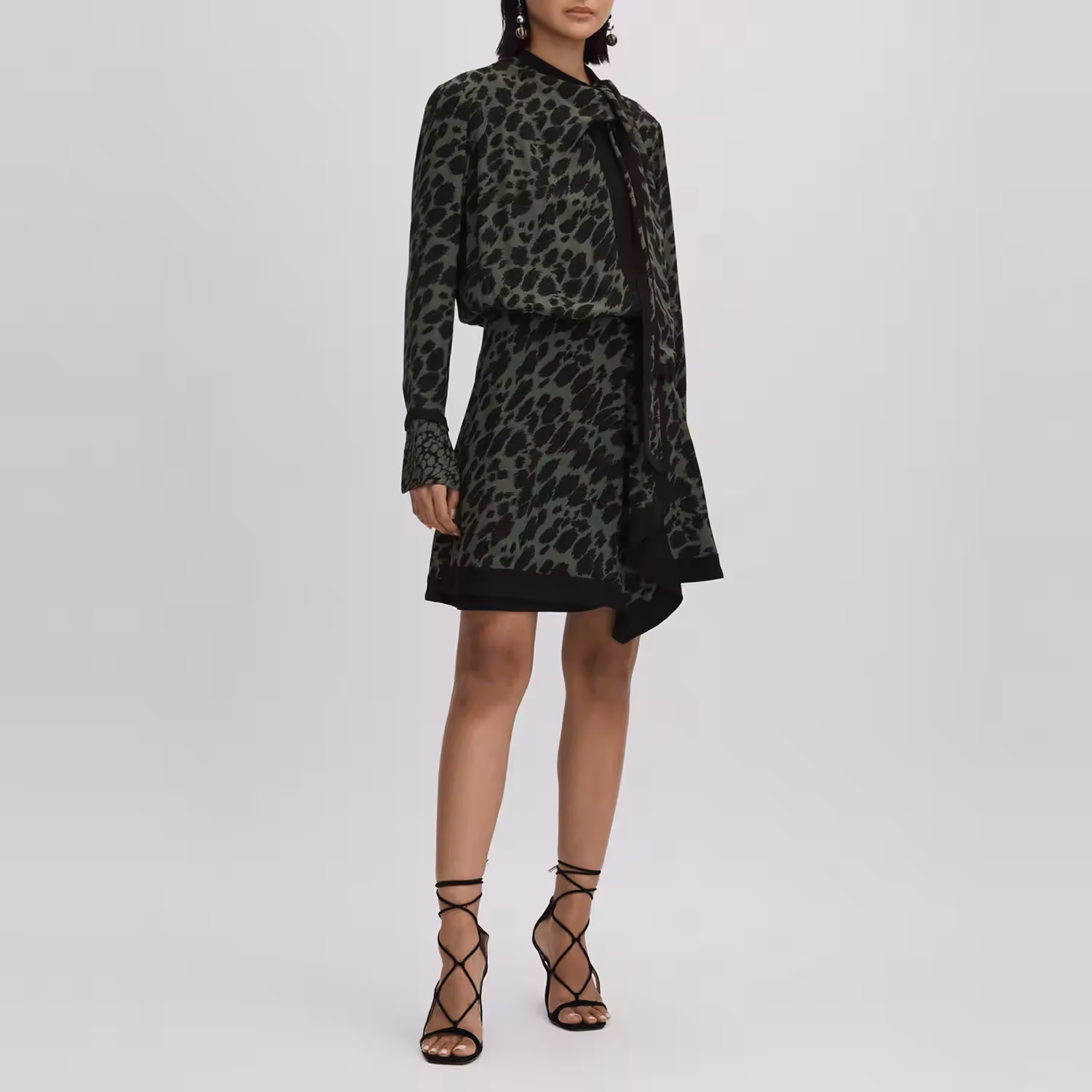 Katie Printed Flared Mini Dress