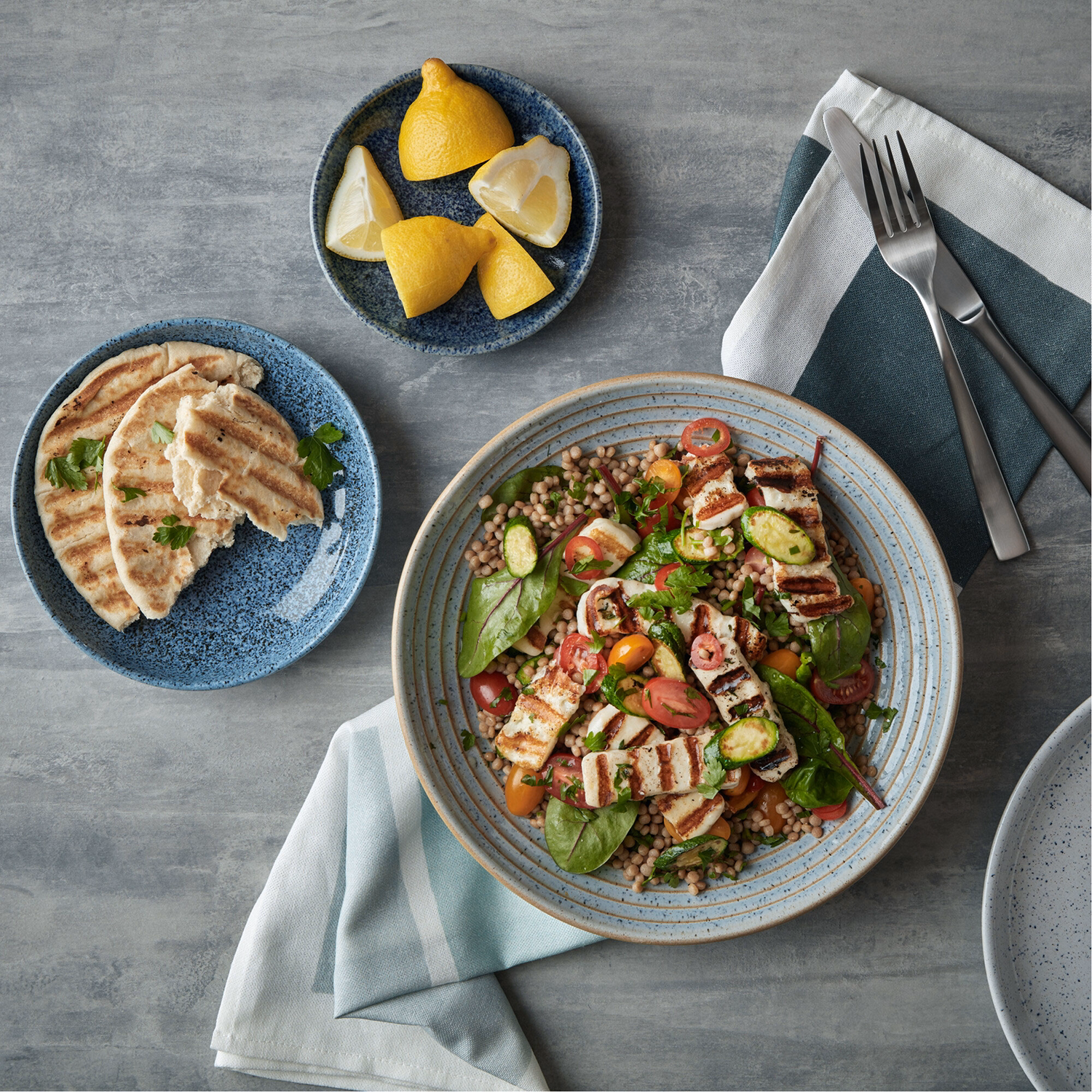 Studio Blue Chalk Medium Ridged Bowl