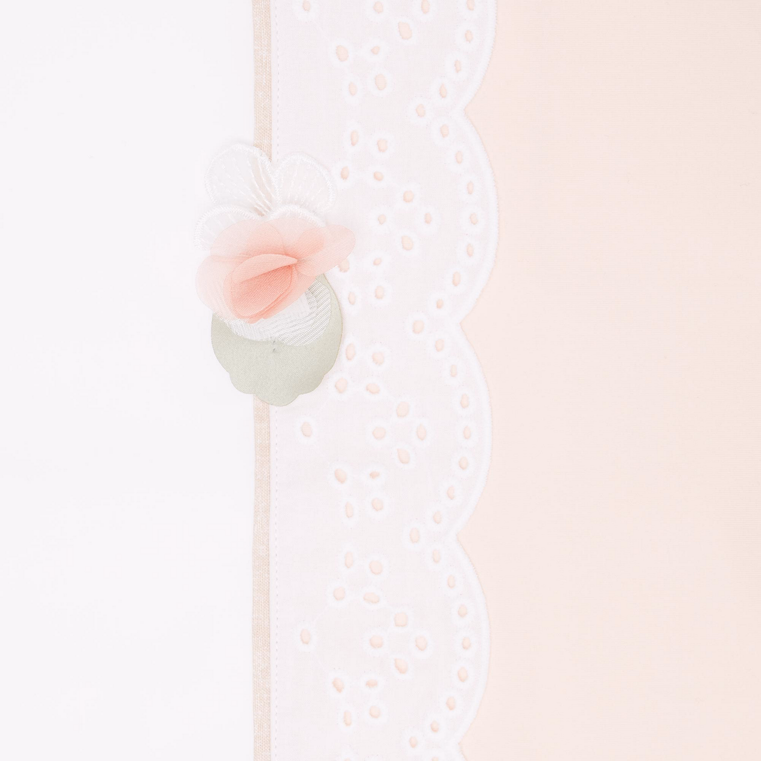 Two-Tone Lace-Detail Applique Blanket