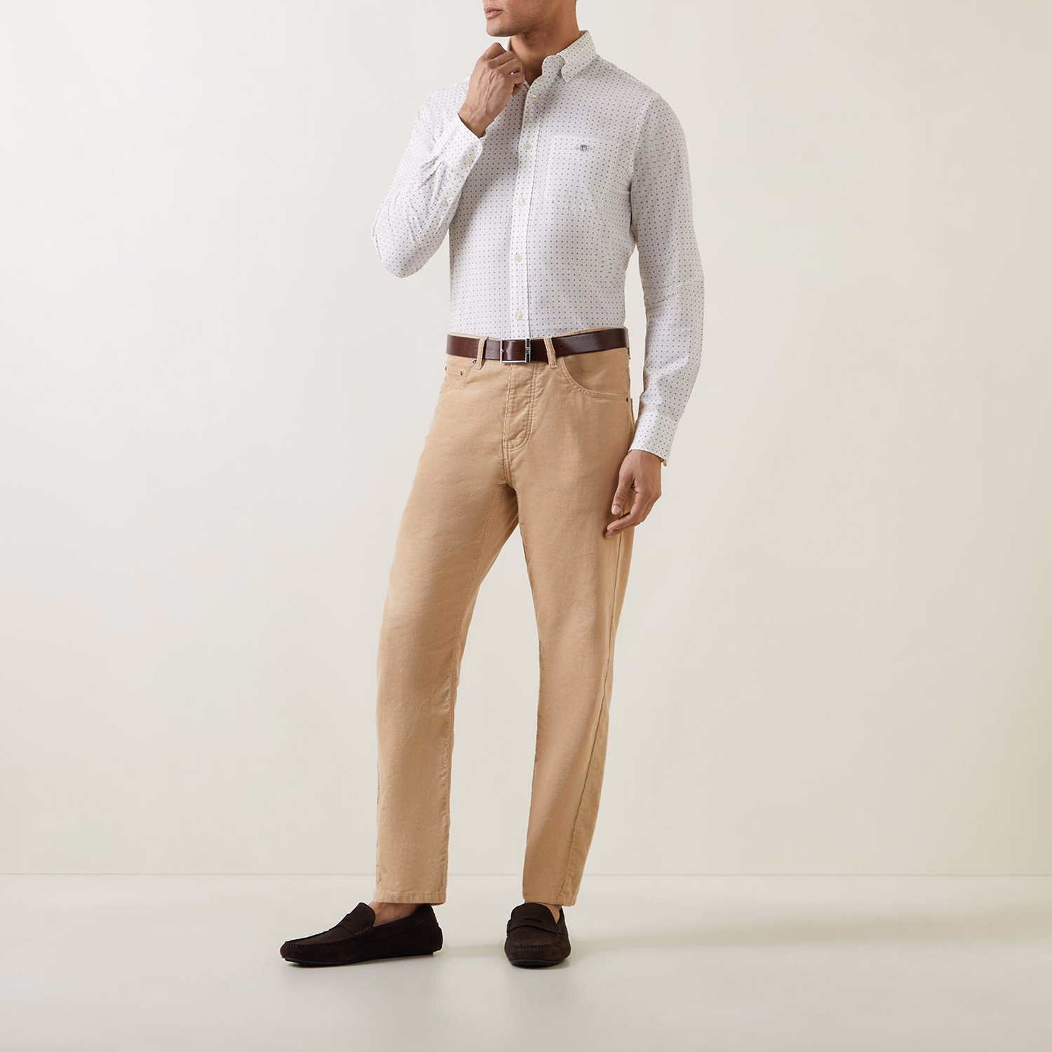 Micro-Print Regular-Fit Shirt