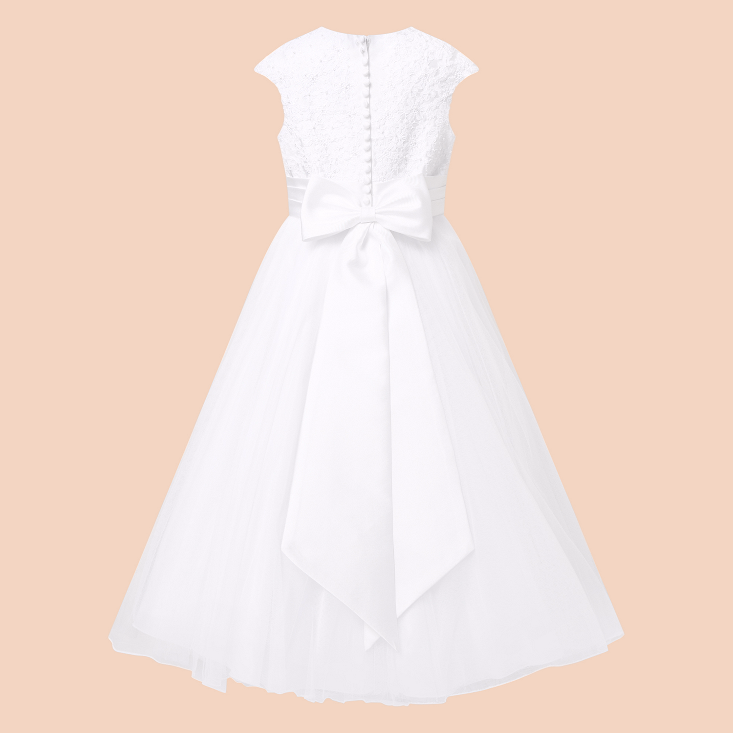 Satin Bow Communion Dress