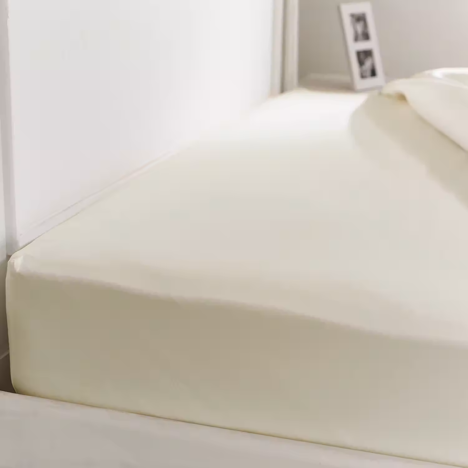 400 Thread Count Cotton Fitted Sheet Ecru