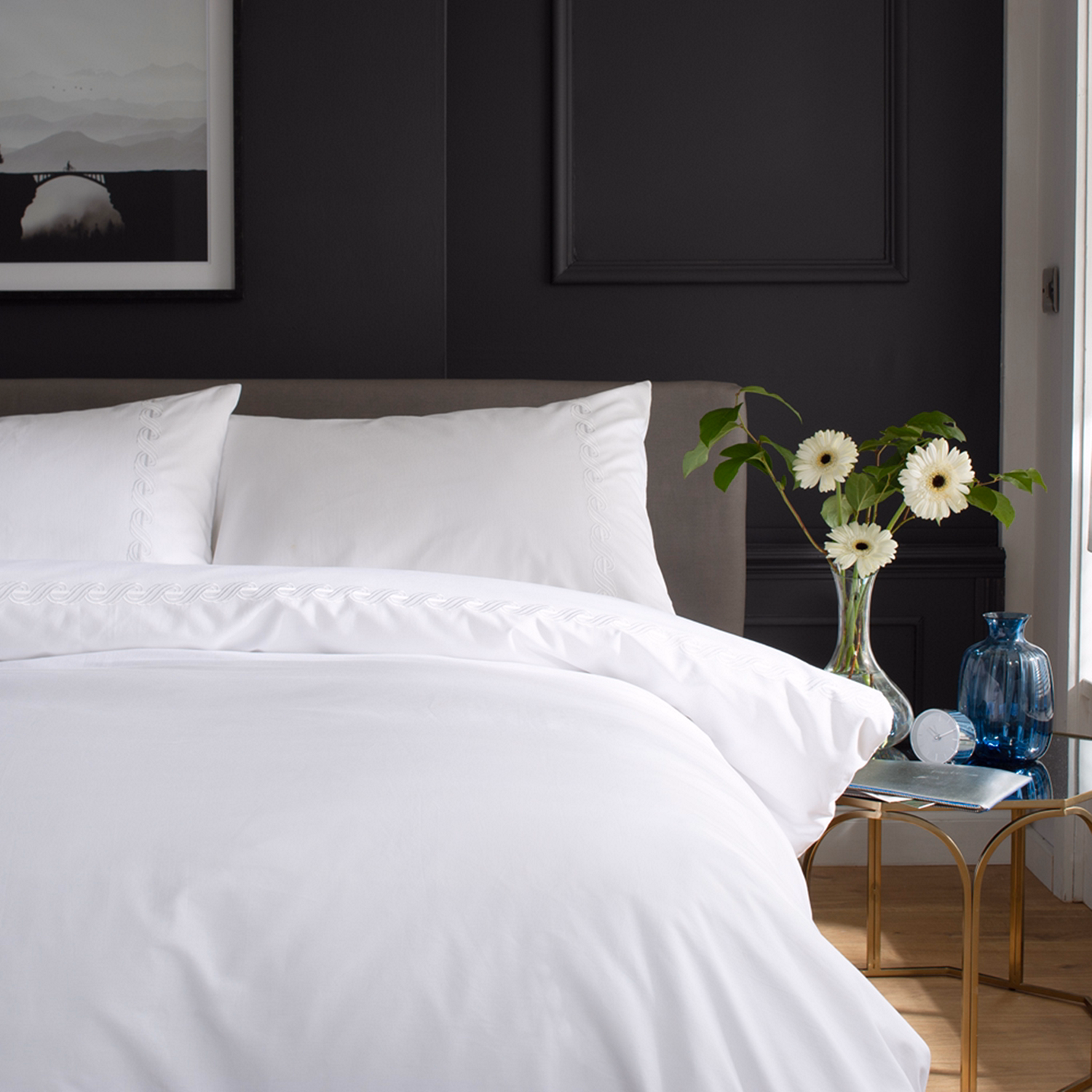 Saint Tropez Duvet Set White