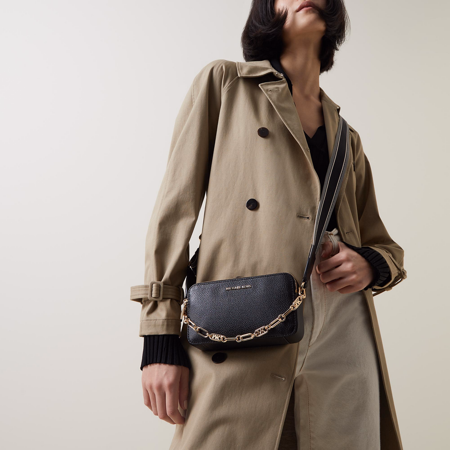 Jetset Double Zip Leather Crossbody Bag