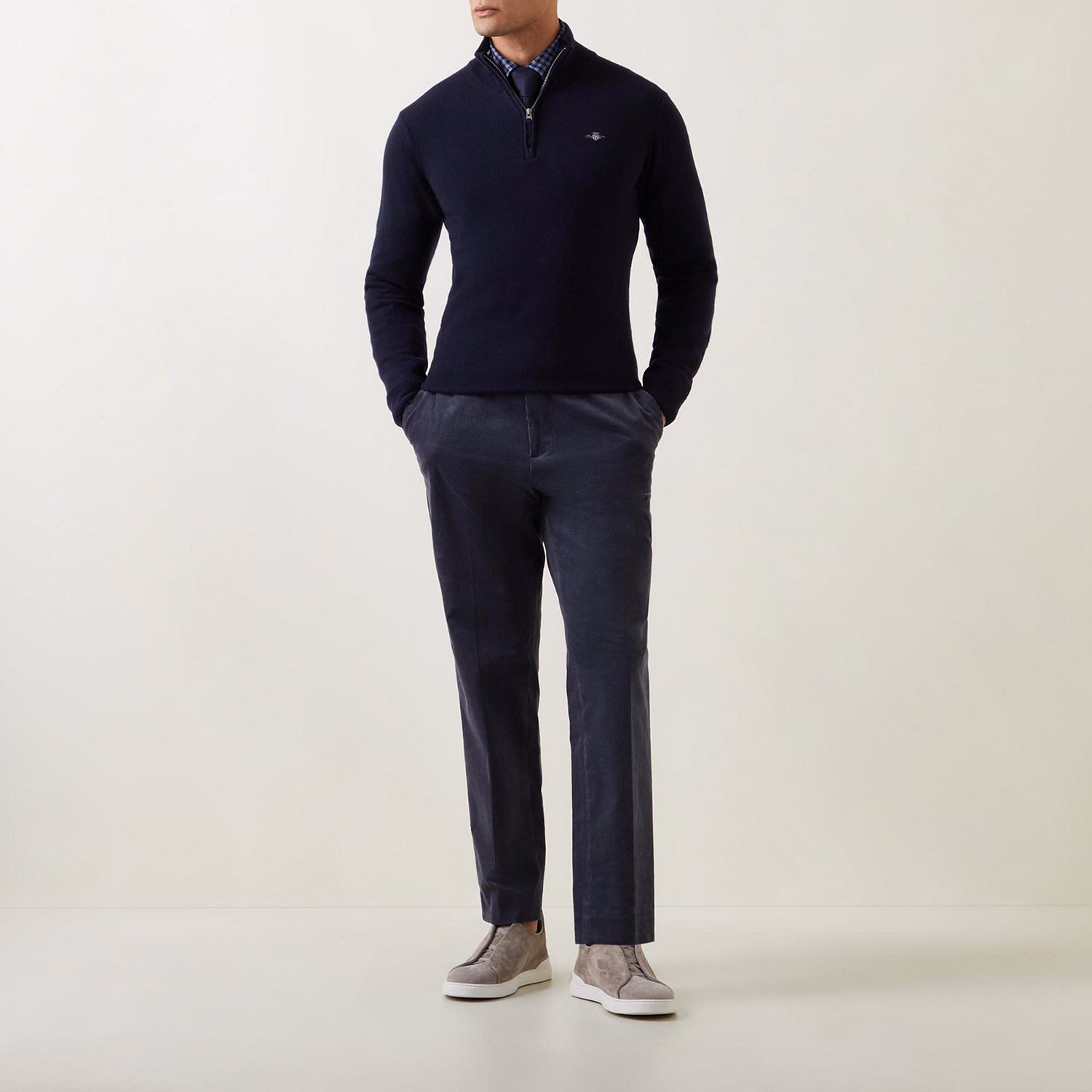 Half-Zip Logo Sweater