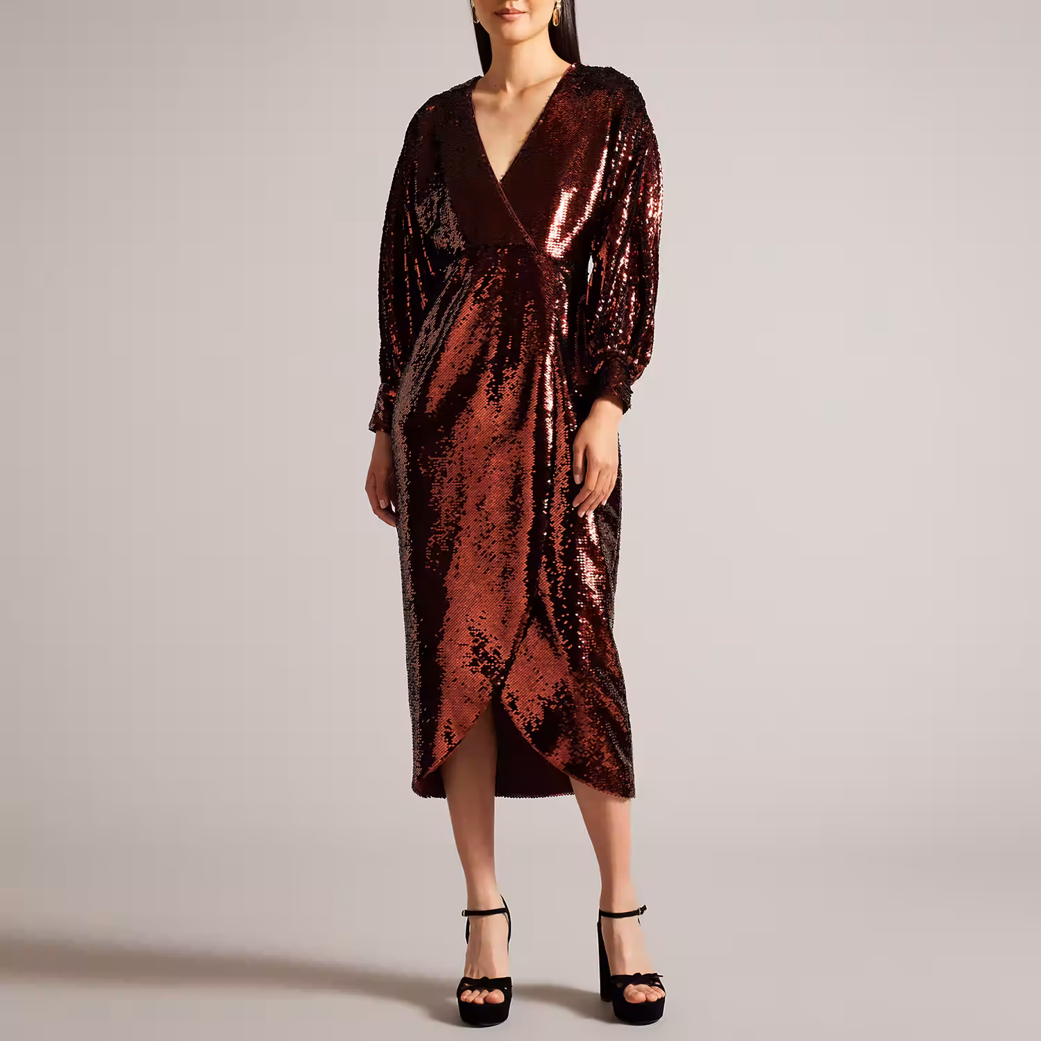 Emalee Sequin Wrap Dress
