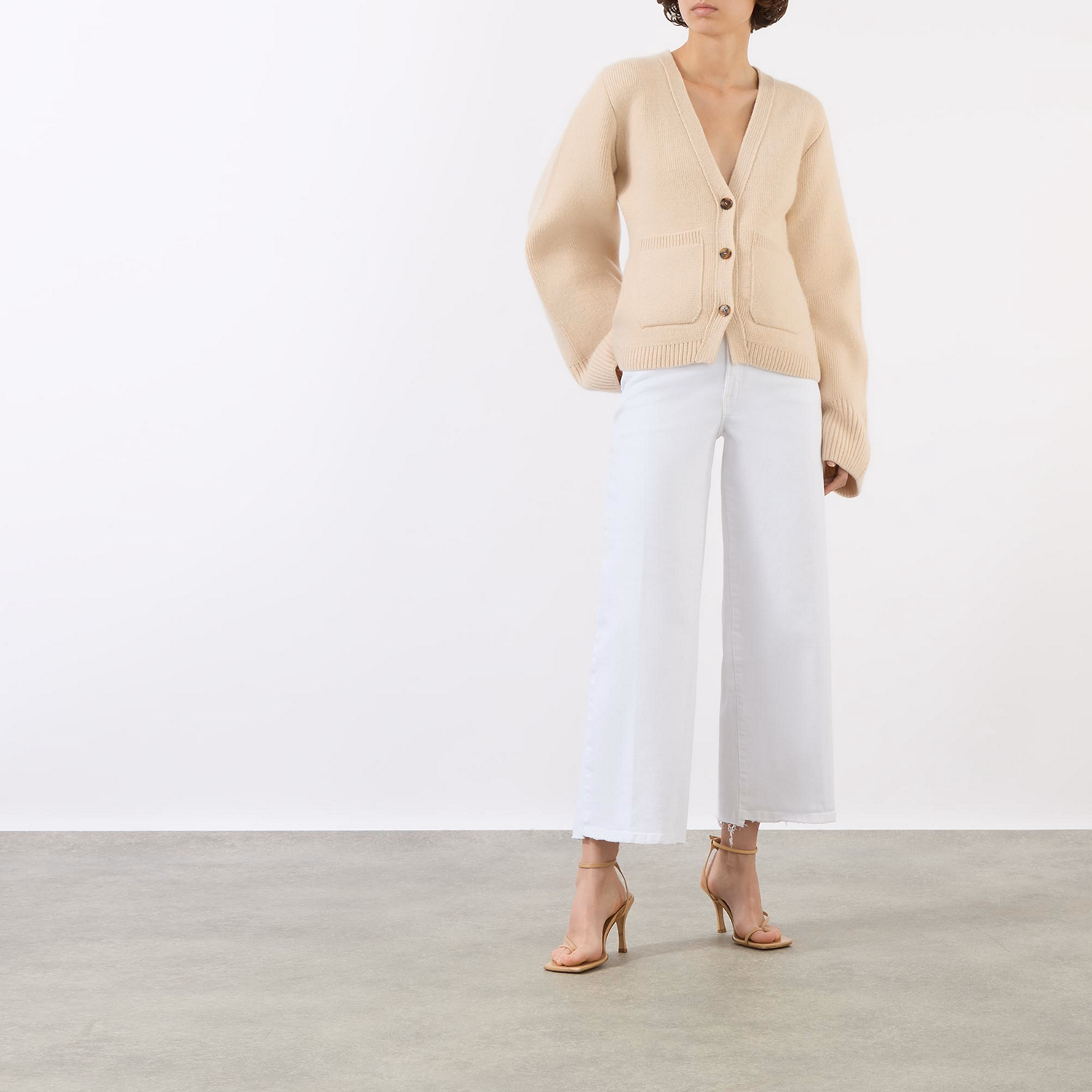 Good Waist Palazzo Cropped High-Rise Wide Leg Jeans