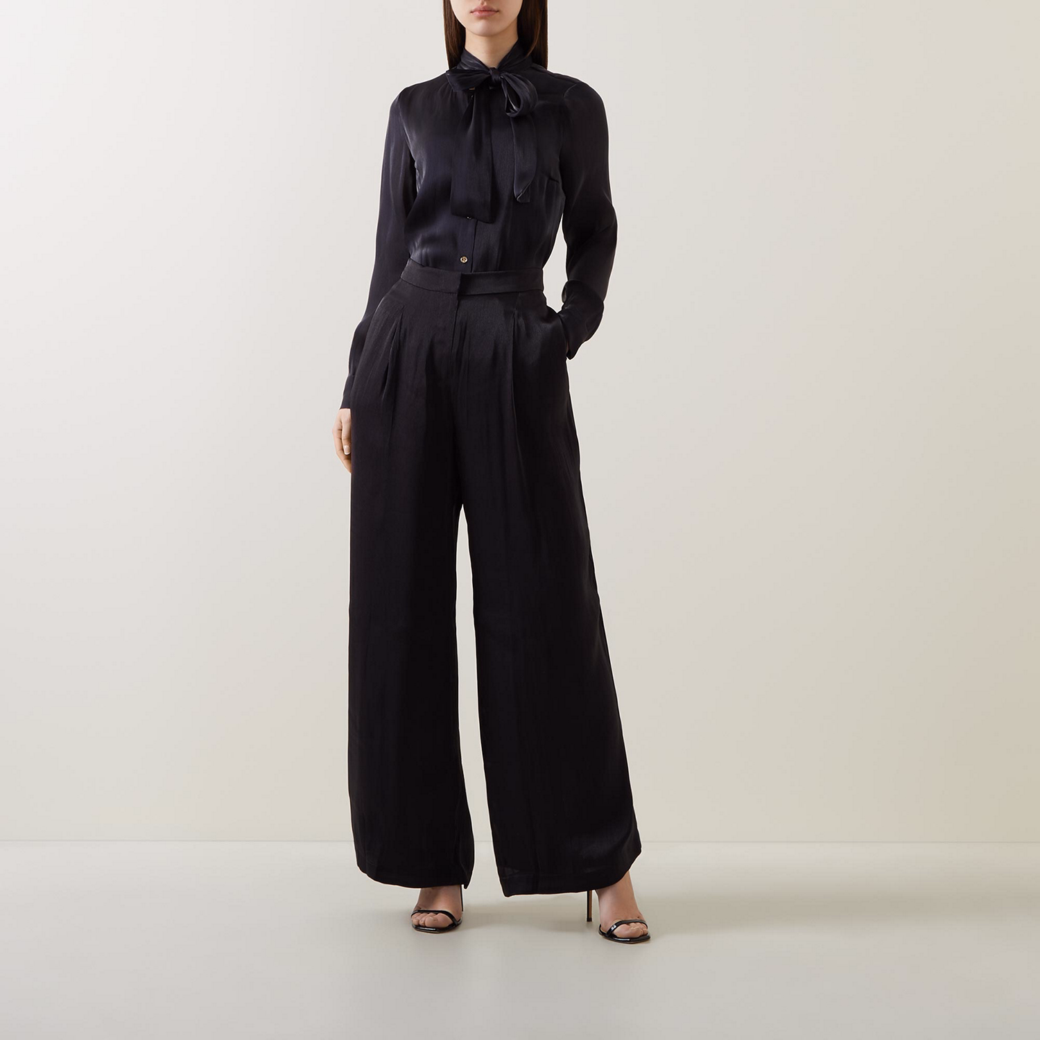 High-Rise Wide Leg Trousers